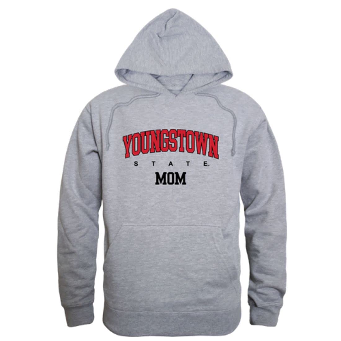 W Republic Youngstown State University Penguins Mom Fleece Hoodie Sweatshirt - Heather Grey, X-Large - Cozy College Apparel for Game Day & Casual Wear