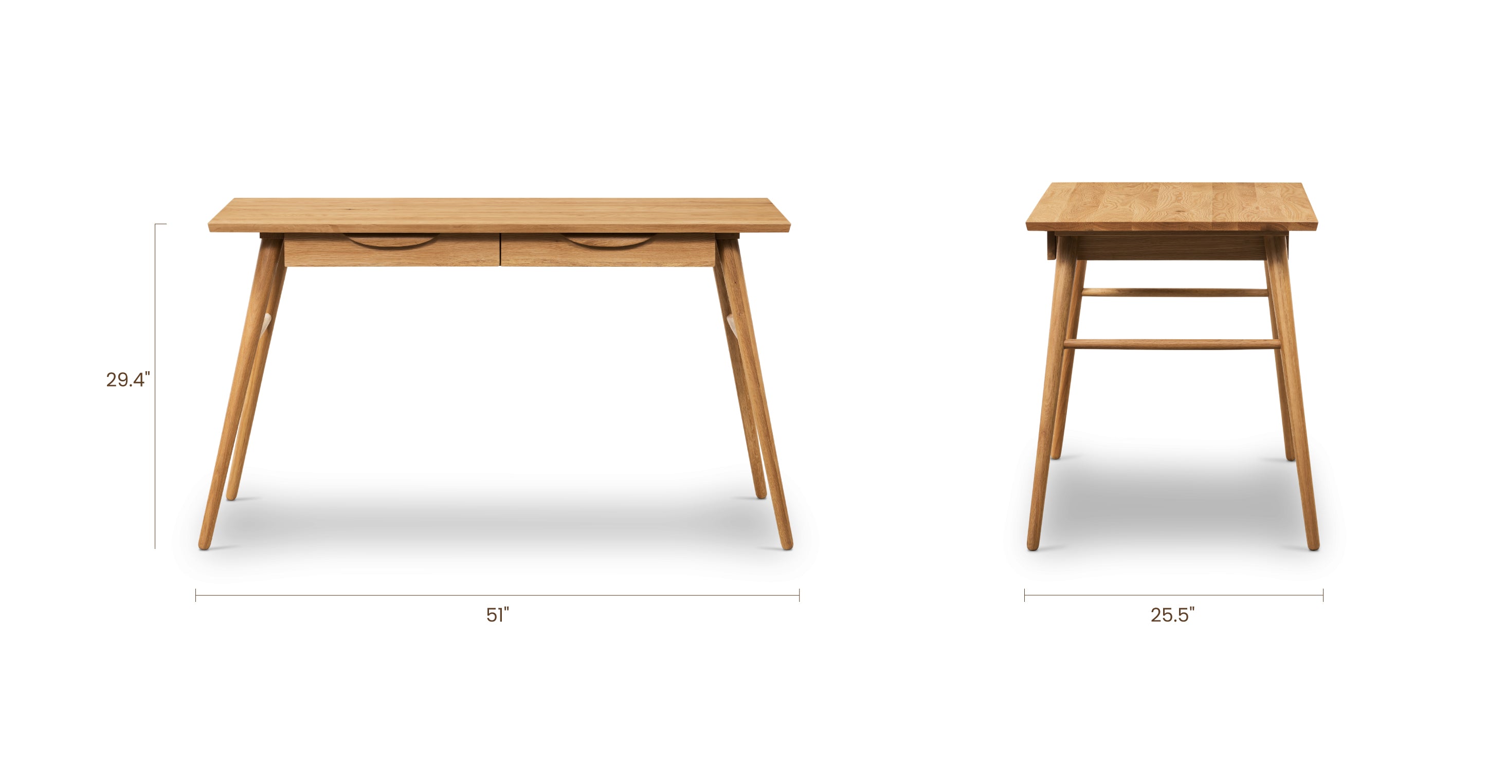 Ergonomic Etta Office Desk - Modern Writing Desk with Storage Drawer, Home Office Furniture for Small Spaces | Perfect for Remote Work, Study & Crafting