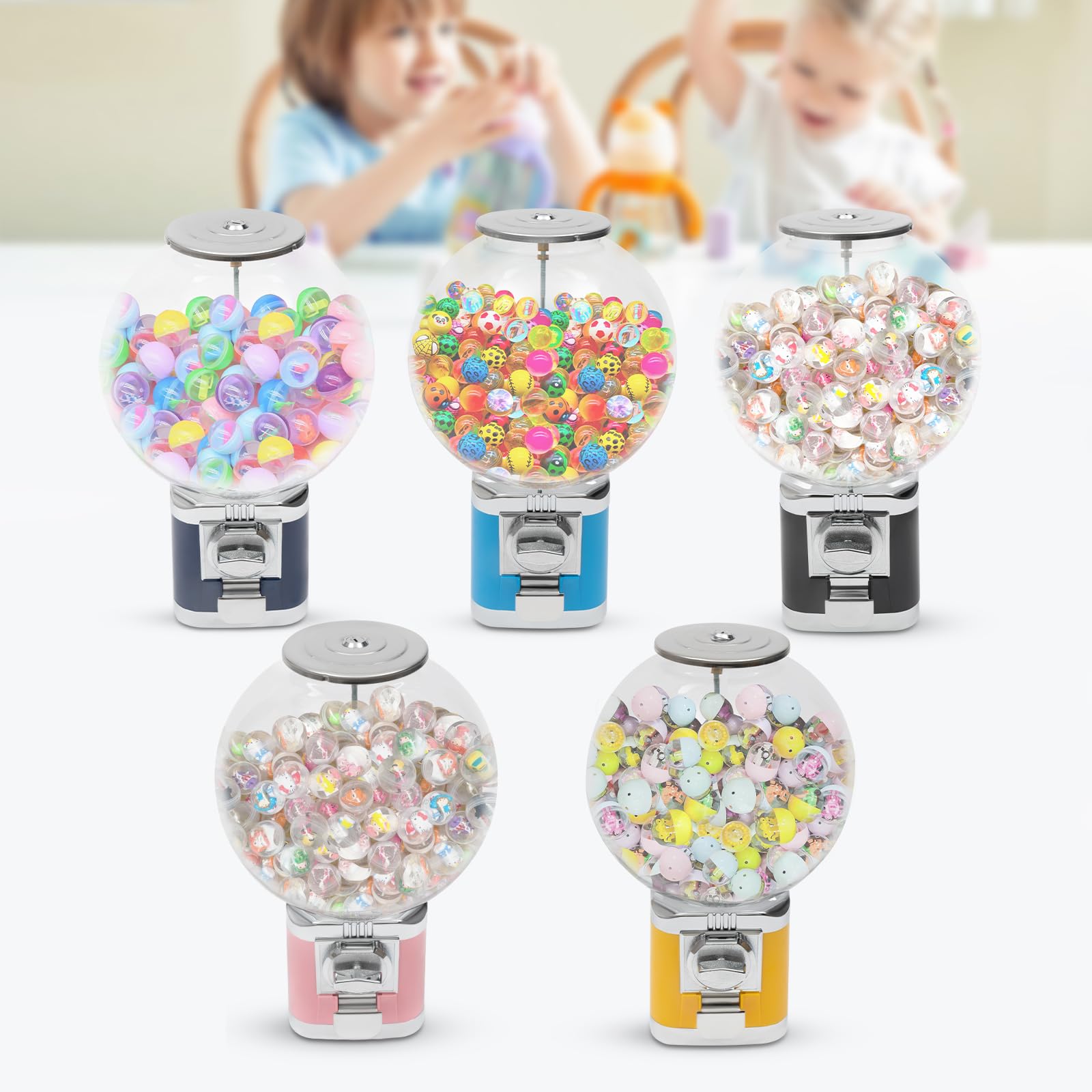 Commercial Bulk Vending Machine with 1.26in Ball Capacity & Key - Classic Bubble Capsule Toy Dispenser for Candy & Gumballs - Ideal for Game Stores, Retail Shops & Arcades - Sky Blue (US Stock) - Perfect for Birthday Parties, Carnival Prizes & Customer Rewards