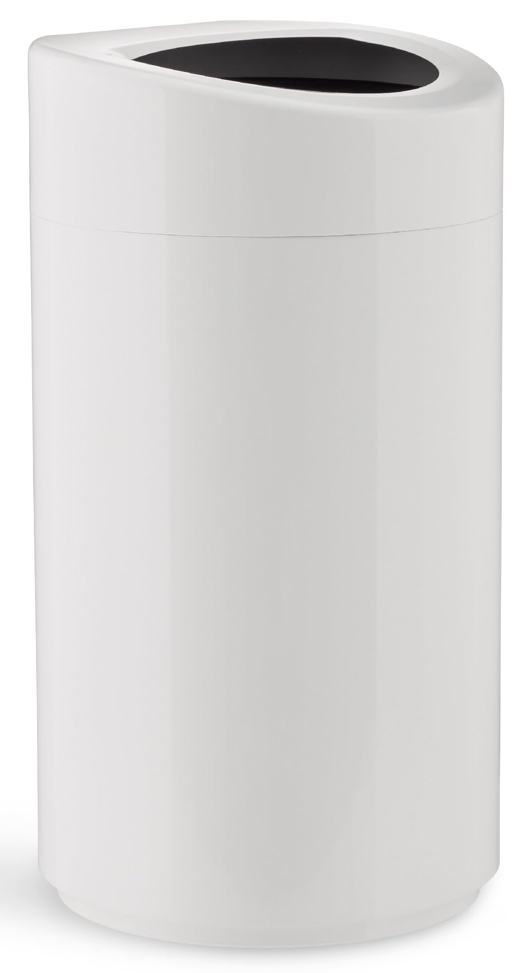 Safco 14 Gallon Stainless Steel Open Top Trash Can - Modern White Kitchen Garbage Bin for Home, Office & Indoor Use - Perfect for Kitchens, Bathrooms & Commercial Spaces