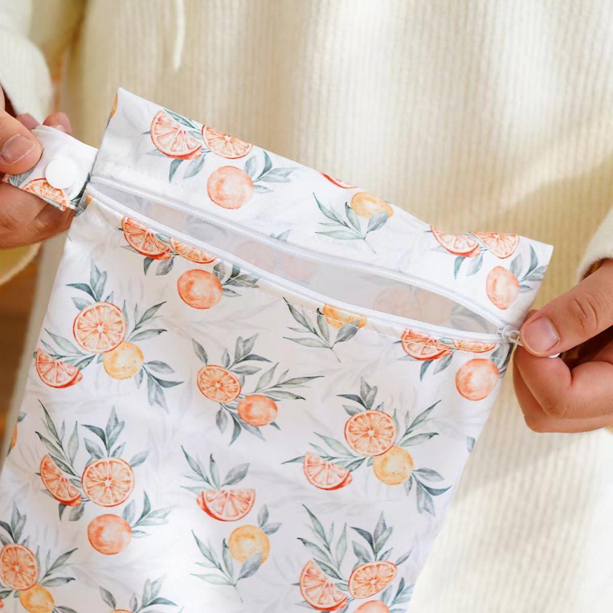 2 Pack Waterproof Wet Bags - Reusable Zippered Storage for Baby Diapers, Breast Pump Parts & Swimwear | Ideal for Travel, Beach, Pool & Gym | Keeps Wet Clothes & Essentials Dry (Set of 2 Sizes)