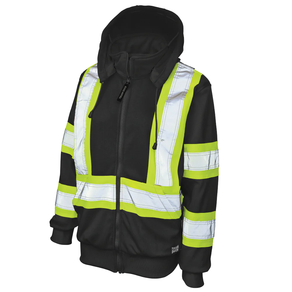 Tough Duck Women's Safety Hoodie SJ42 - High Visibility Reflective Work Jacket for Outdoor & Construction Use