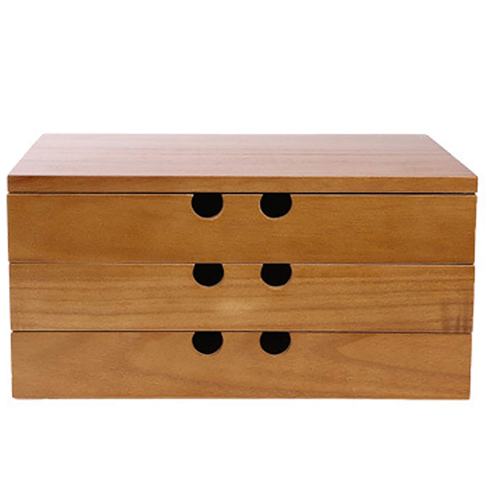 AAADRESSES Wooden Desktop Organizer with 3 Drawers - Office Supplies & Jewelry Storage Cabinet - Perfect for Home Office, Desk Organization & Small Item Storage