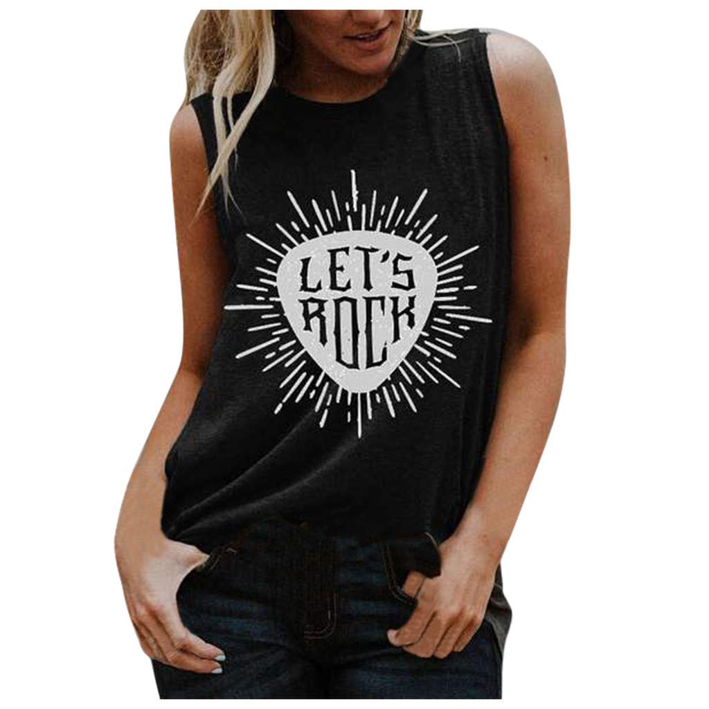 Women's Sexy Letter Printed Sleeveless Crop Top - Soft Loose Workout Tank Blouse & Camisole for Gym, Yoga, and Casual Wear | Black