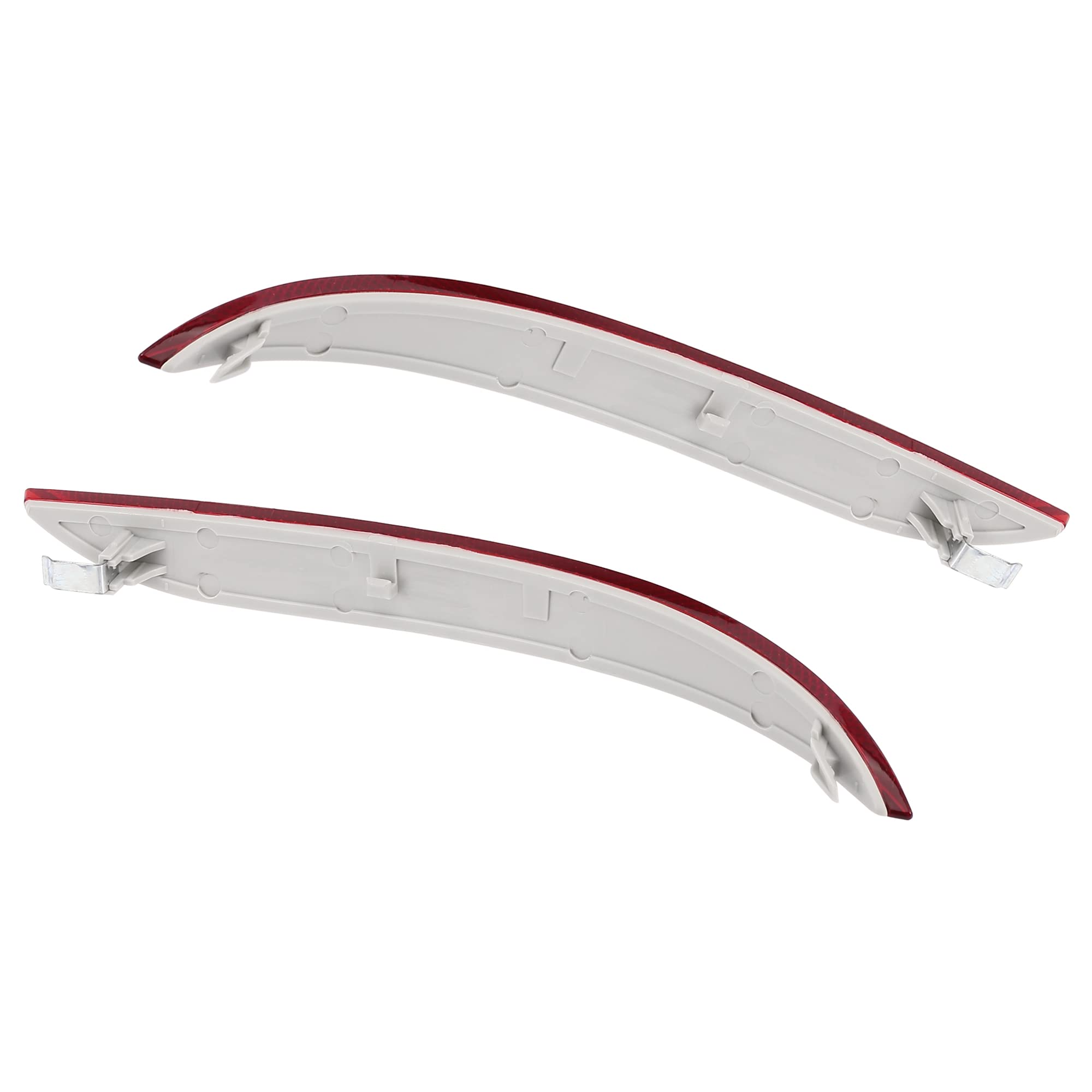 X AUTOHAUX 1 Pair Car Rear Bumper Reflector Strip Cover Left & Right Side for BMW 550i 2008-2010 - Replacement Reflectors for Enhanced Night Visibility & Safety Driving