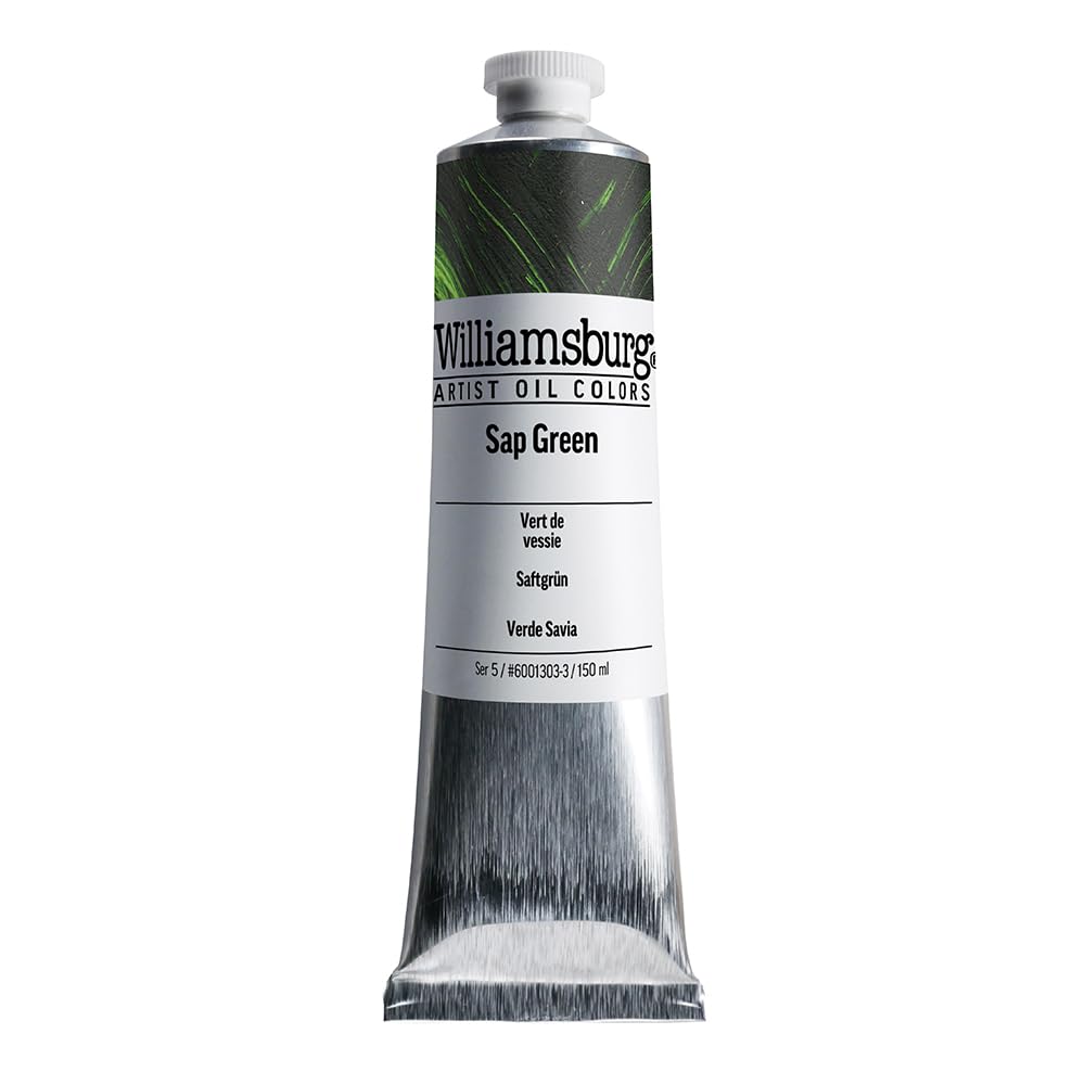 GOLDEN Williamsburg Artist Oil Colors - Sap Green (150 ml Tube) | Professional Semi-Transparent Oil Paint for Canvas Painting & Fine Art