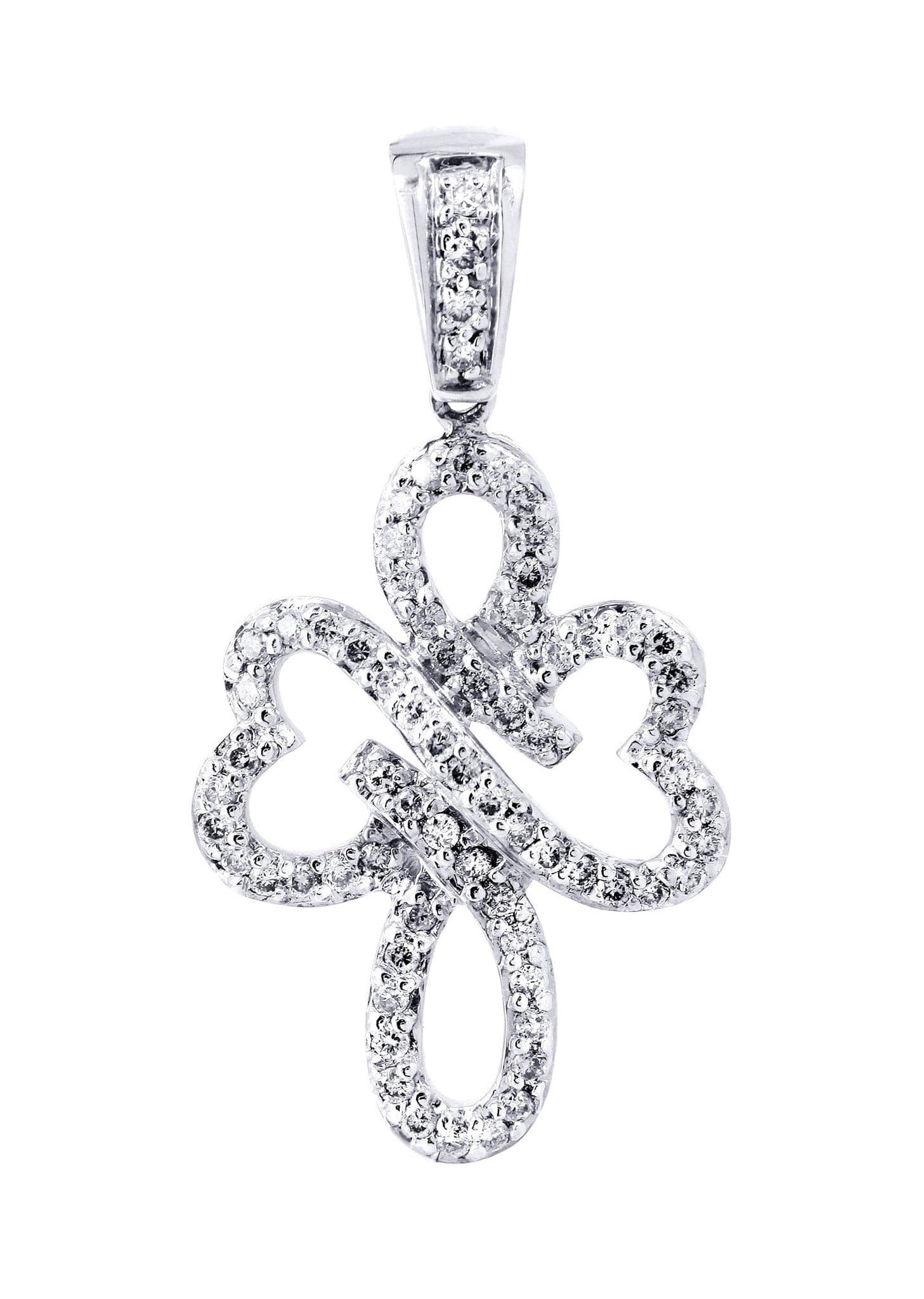 0.82 Carat Diamond Cross Pendant Necklace - 2.08 Grams 14K White Gold Religious Jewelry for Women - Perfect for Baptism, First Communion & Special Occasions