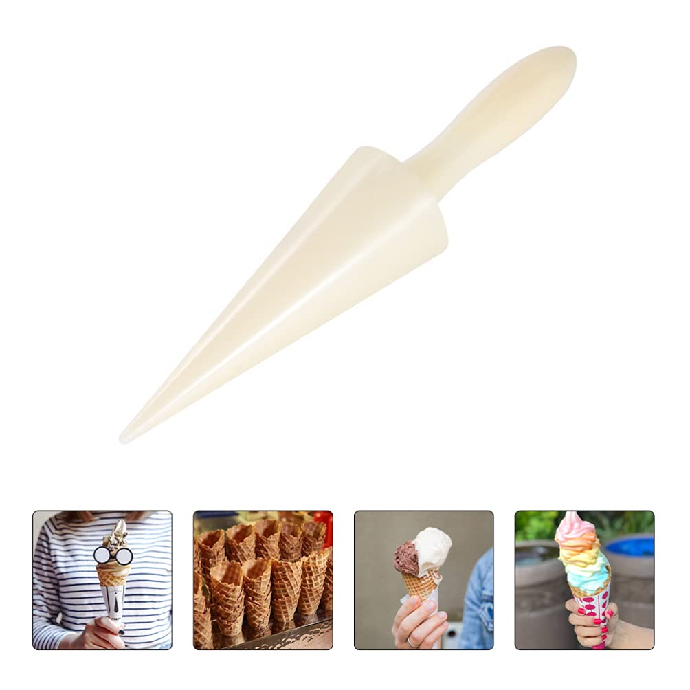 Hemoton Ice Cream Waffle Cone Maker - Wooden Krumkake Cone Roller for Homemade Pastry, Waffle Cakes & Desserts - Perfect Kitchen Baking Tool for Parties, Ice Cream Shops & Home Cooking