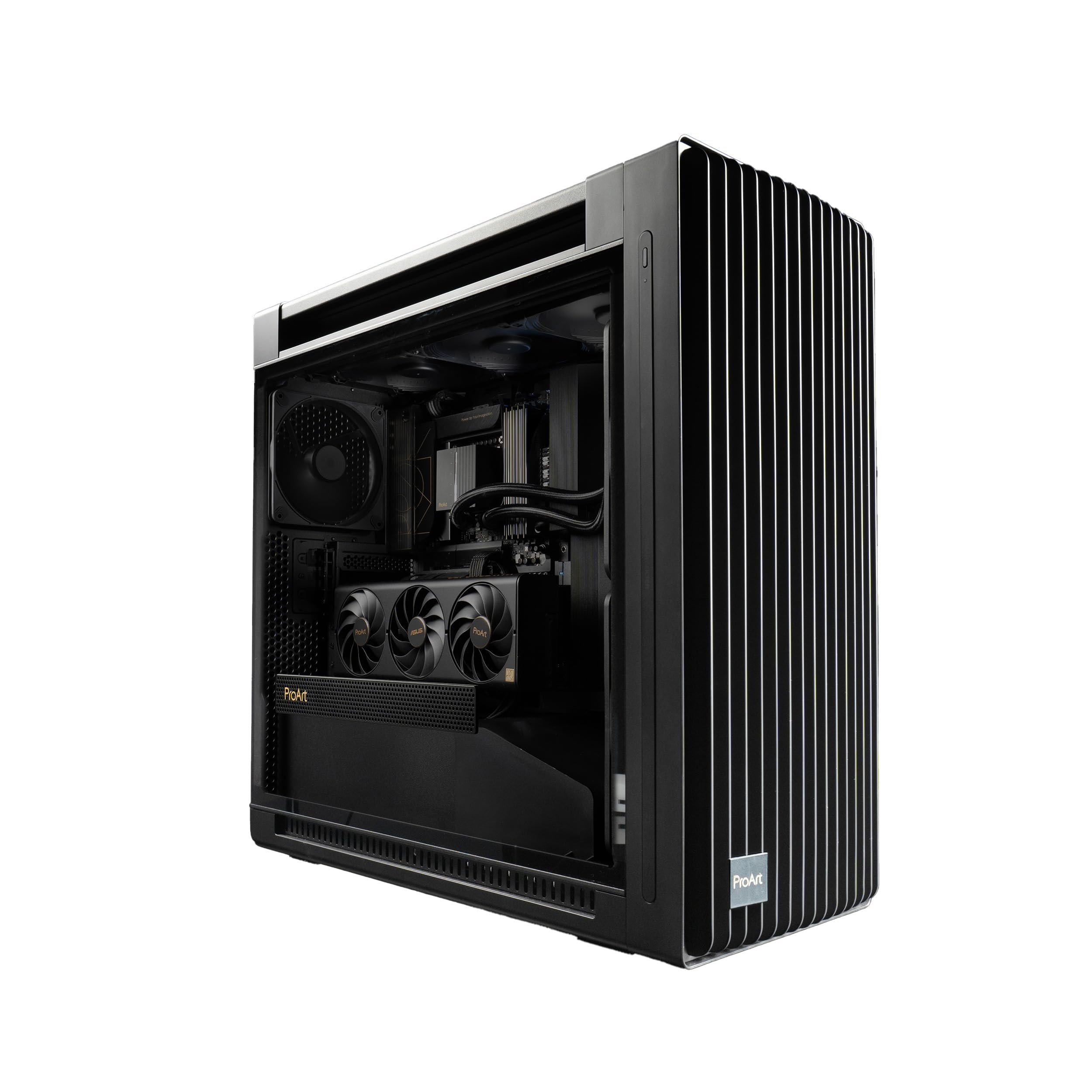 ASUS ProArt PA602 E-ATX PC Case - Supports 420mm Radiator, Includes 1x140mm & 2x200mm Fans, Front IR Dust Indicator, Tool-Free PCIe Mounting - Ideal for High-End Gaming & Professional Workstations