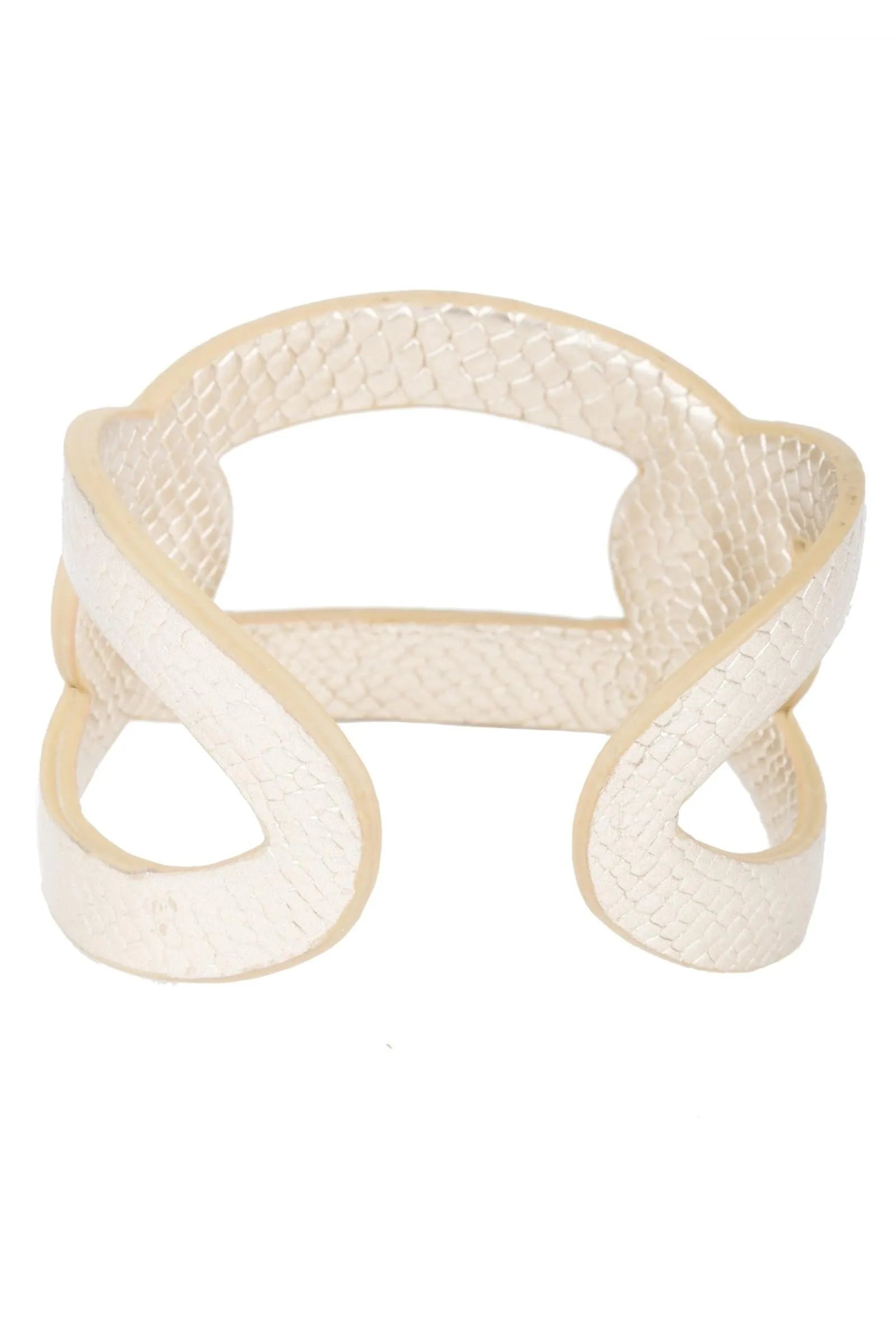 Ogee Cuff Bracelet for Women - Elegant Stainless Steel Bangle with Unique Wave Design - Perfect for Parties, Weddings & Everyday Wear