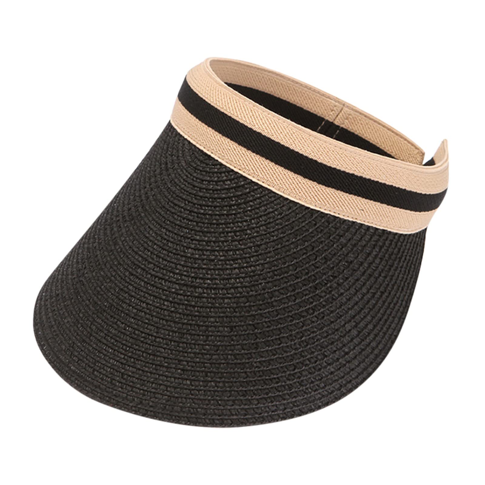 Women's Wide Brim Straw Hat for Summer - UV Protection Sun Hat for Beach, Golf & Travel - Adjustable Ponytail Design & Large Visor - Perfect for Outdoor Activities, Vacations & Sunny Days