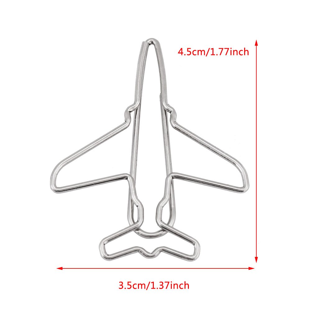 Translucent Paper Clips Holder with Airplane-Shaped Clips - Colorful Bookmark & Document Organizer for Office, School & Home Use | Stationery Supplies & Office Essentials