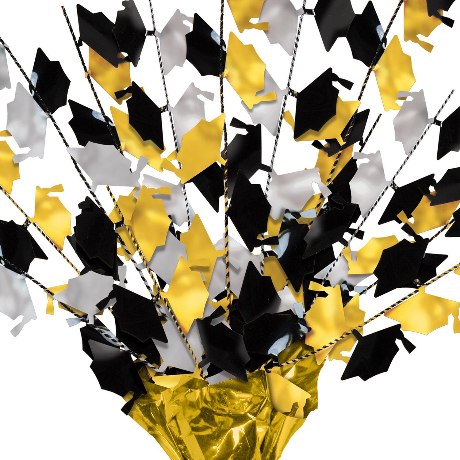 12 Pack Beistle Graduation Party Centerpieces - Black, Gold & Silver Decorations for Graduation Ceremony, Party Decor & Table Centerpieces