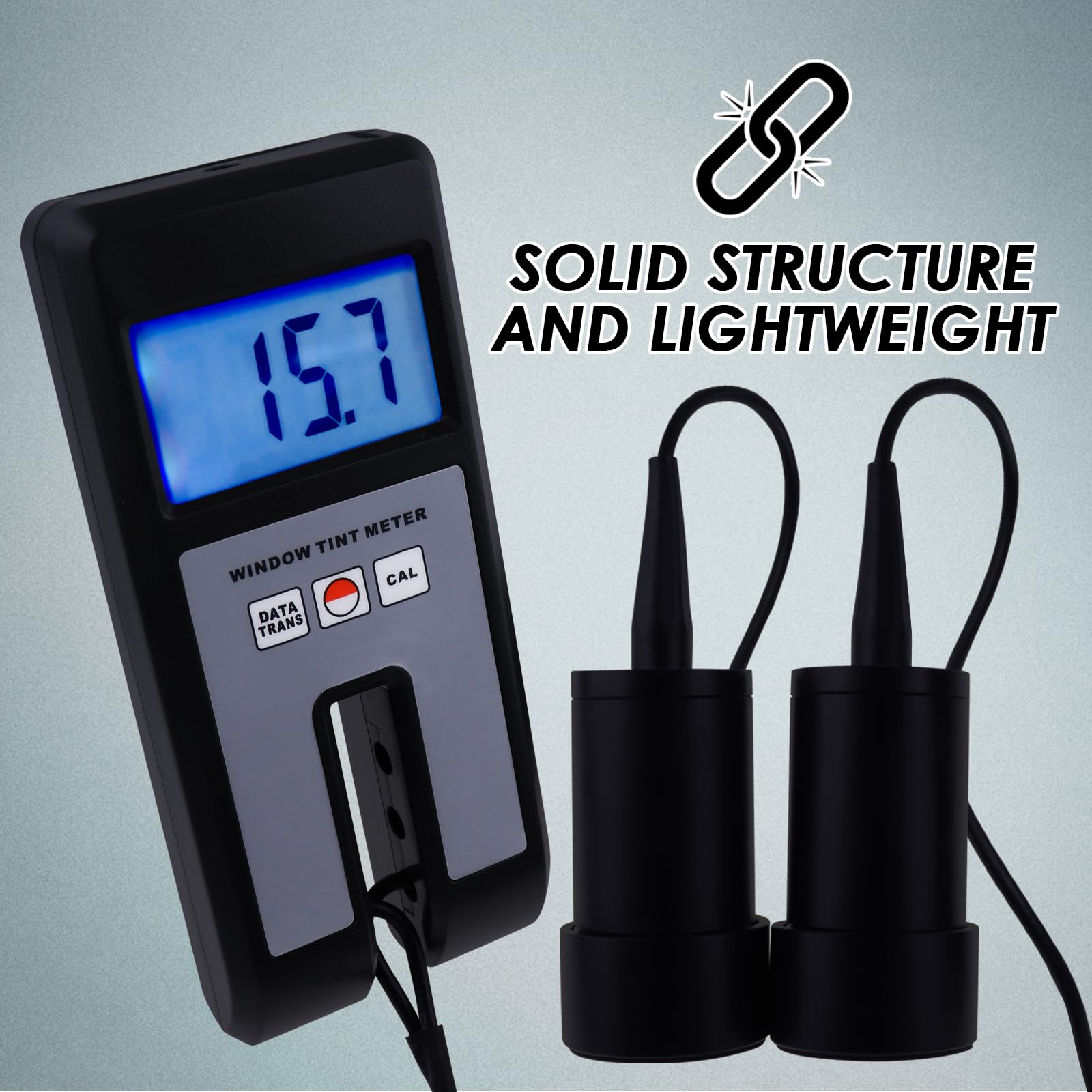 Professional Window Tint Meter 0-100% VLT Tester - Digital Car Film Transmission Gauge for Measuring Auto Tint, Windshield & Glass (Perfect for Auto Shops, DIY Car Enthusiasts & Window Film Installers)