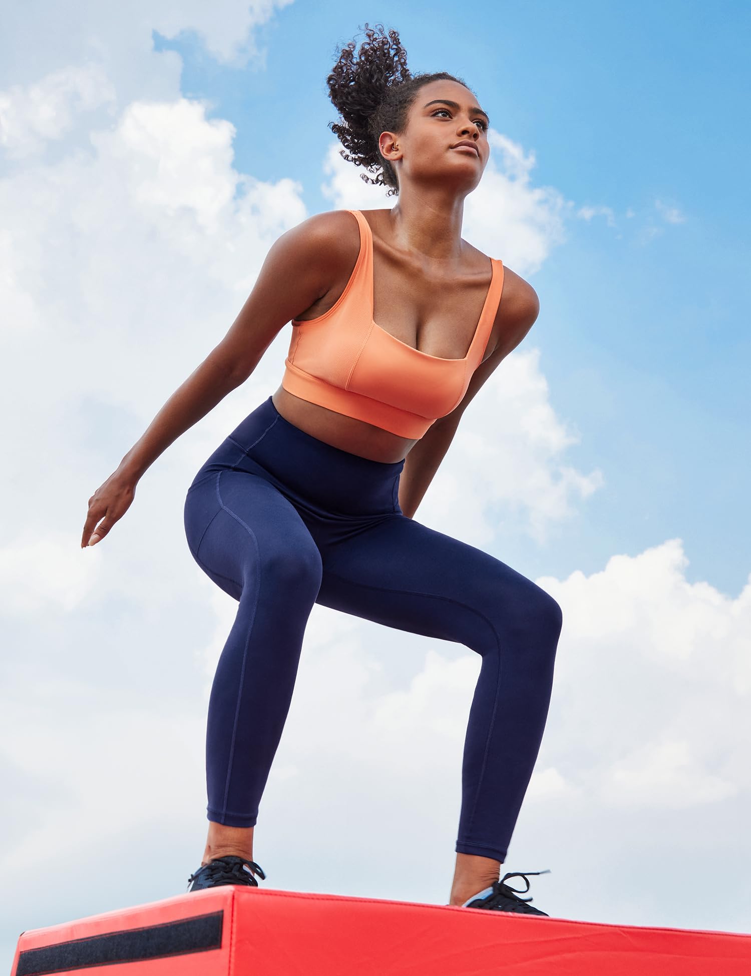 Ewedoos High Waist Yoga Pants with Pockets - Women's Tummy Control Workout Leggings - Compression Fitness Pants for Running, Gym & Lounge