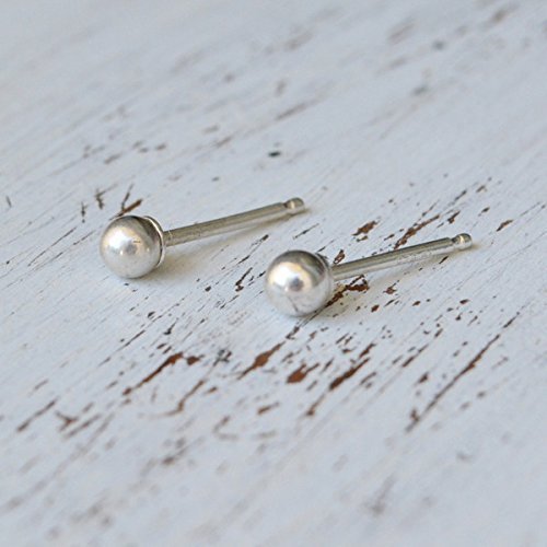 Sterling Silver Stud Dot Earrings for Women - Minimalist Dainty Earrings for Everyday Wear | Perfect for Casual, Office & Special Occasions