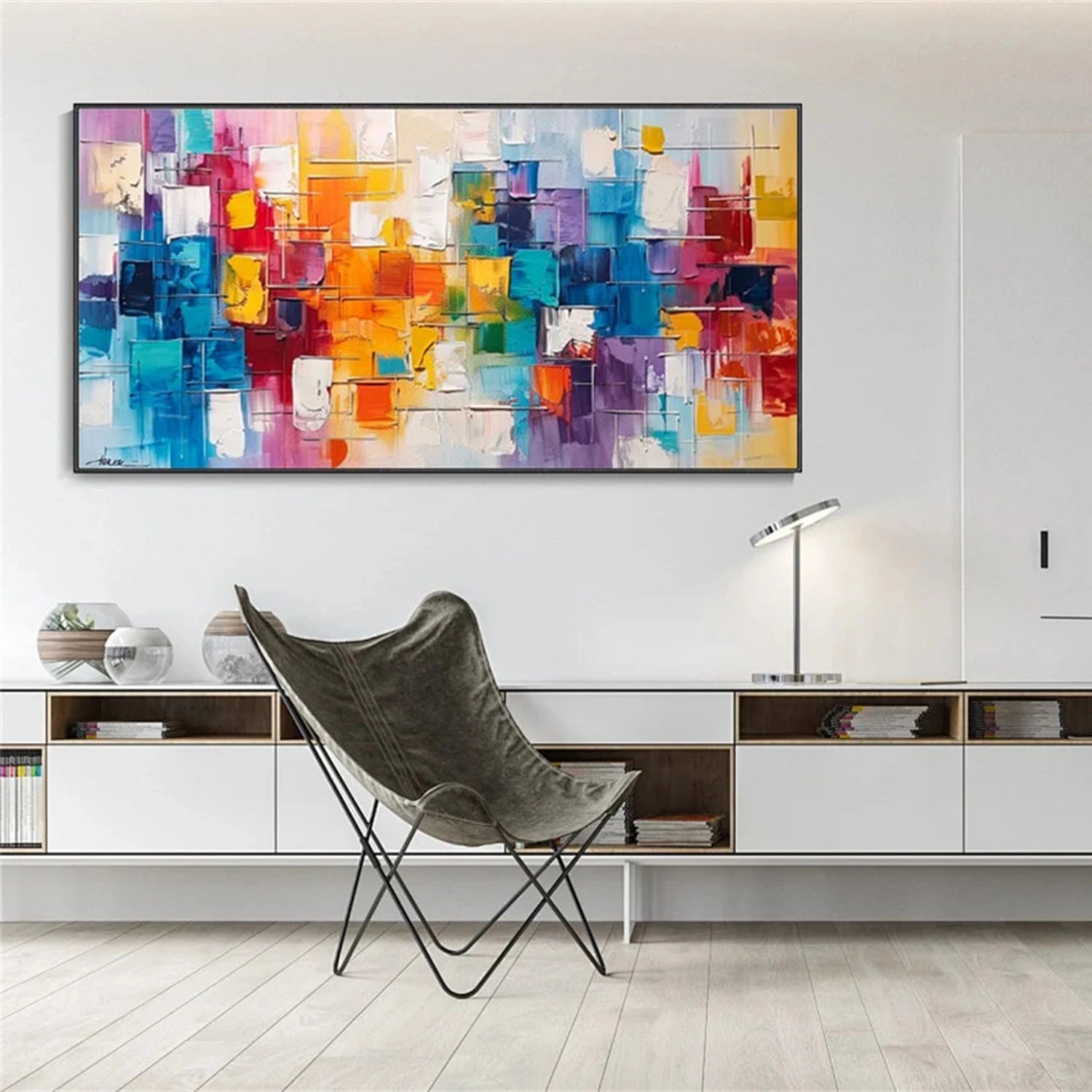 Abstract Painting #AB 298 - Modern Wall Art for Home & Office Decor - Perfect for Living Room, Bedroom, or Workspace