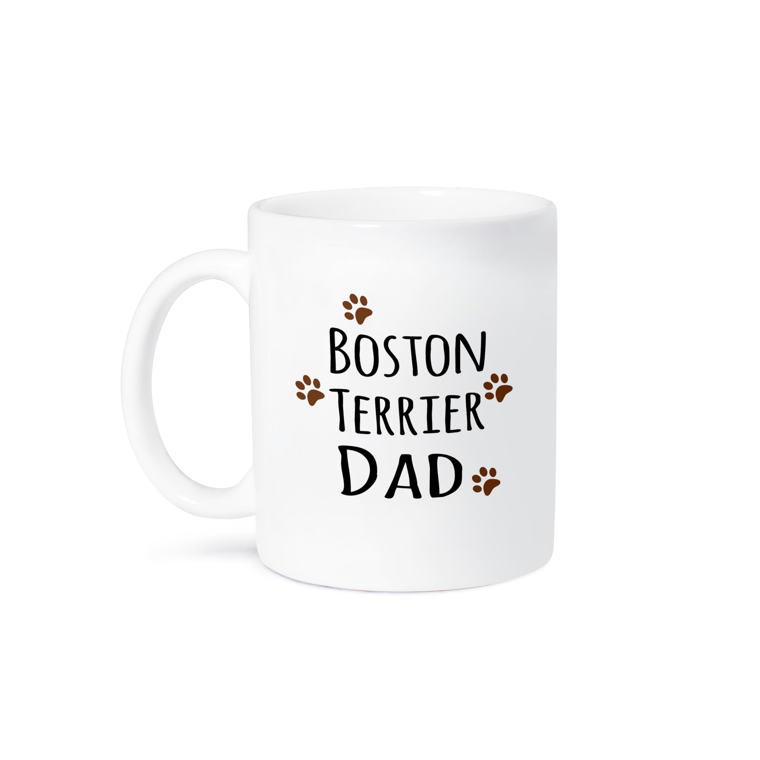3dRose Boston Terrier Dog Dad Coffee Mug - 11 oz Ceramic Cup for Tea, Coffee & Hot Drinks - Perfect Gift for Dog Lovers & Pet Parents