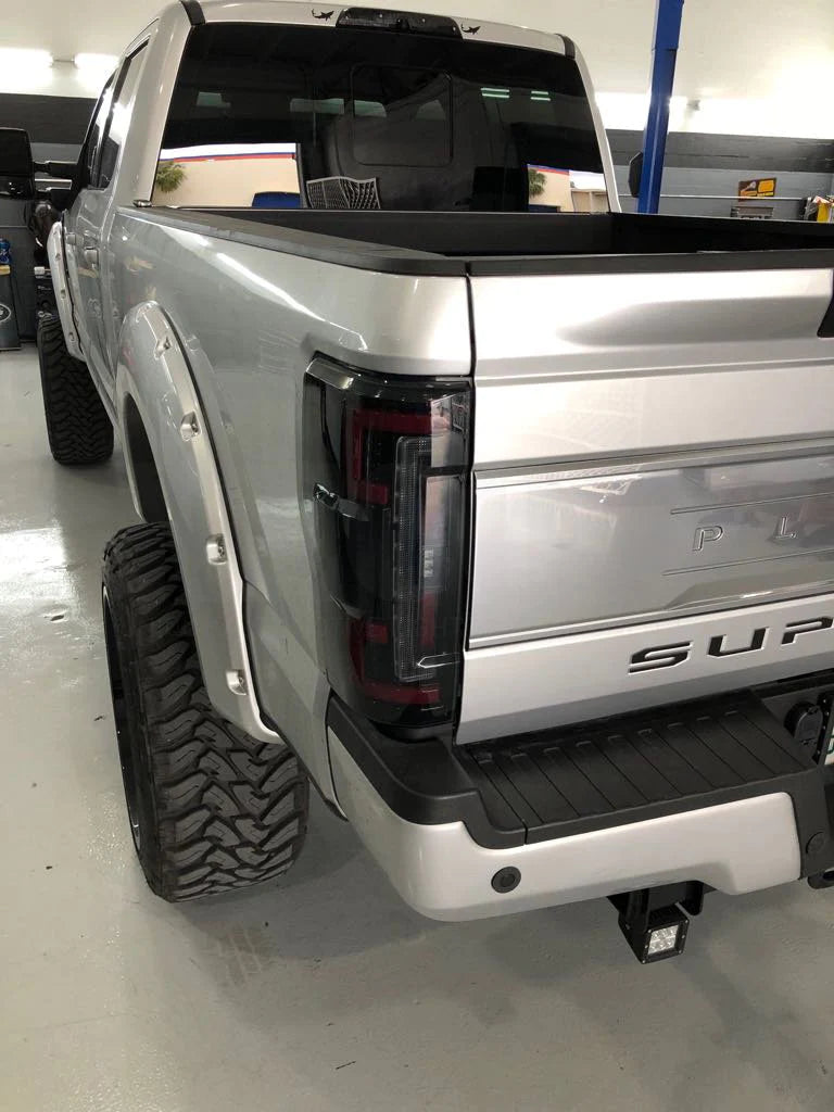 Ford Super Duty F250 F350 F450 F550 2017-2019 LED Tail Lights - Red OLED Replacement for OEM - Upgrade for Trucks, Off-Road & Towing