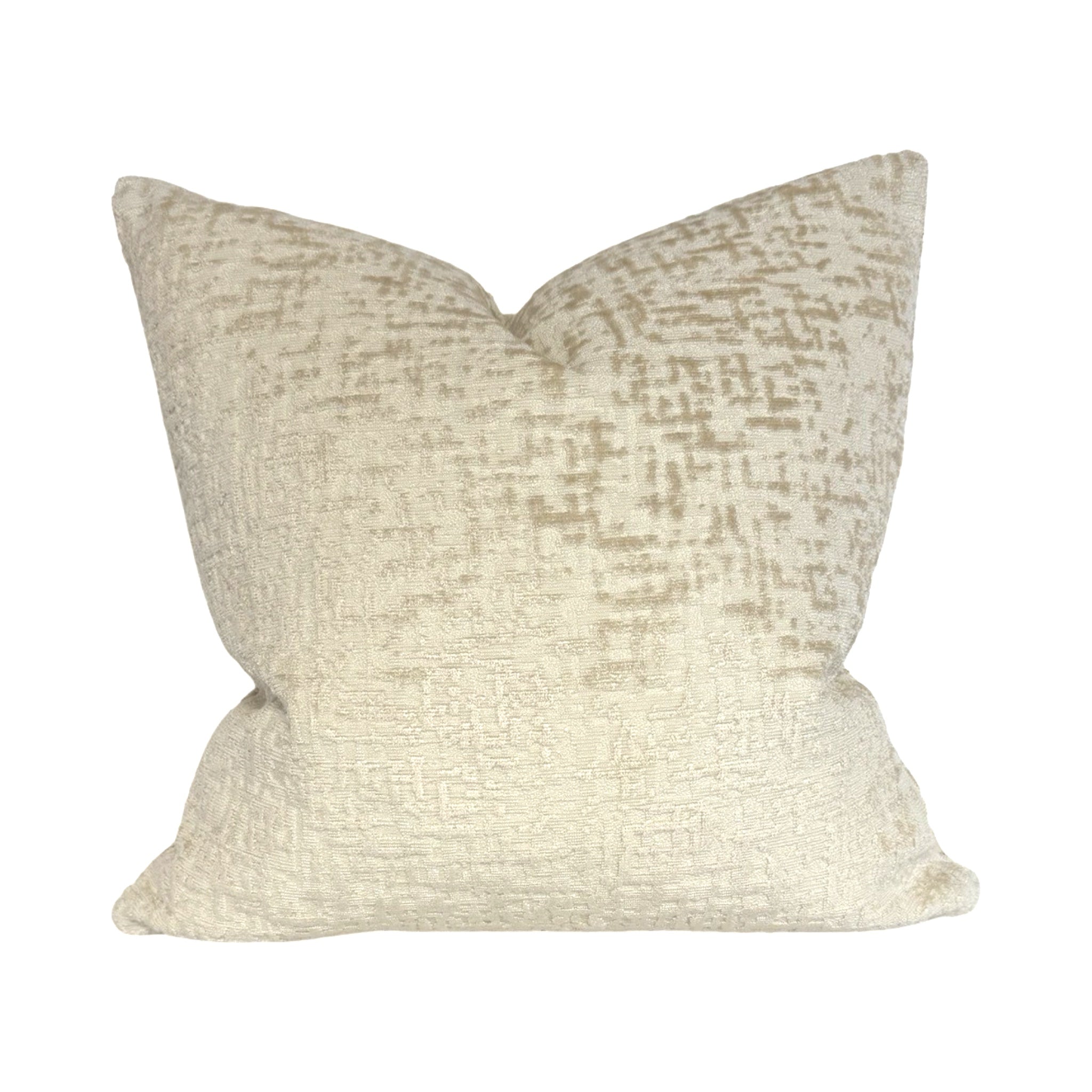 Luxury Velvet Pillow Cover with Cross Hatch Design - Soft & Durable Decorative Throw Pillow Case for Sofa, Bedroom, Living Room - Home Decor Accessories (18x18 Inches)