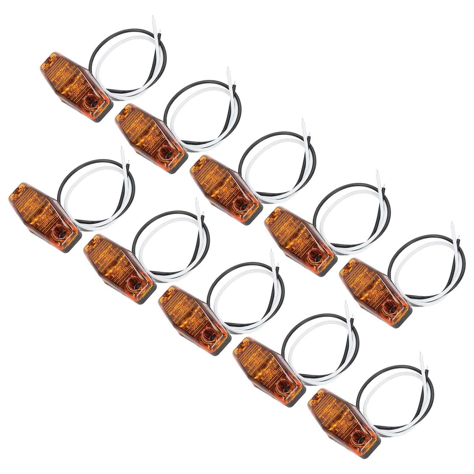 10 Pcs Clearance Side Marker Lights - Energy Saving Oval LED Truck Marker Indicators with Long Lifespan | Perfect for Semi Trucks, Trailers & Commercial Vehicles