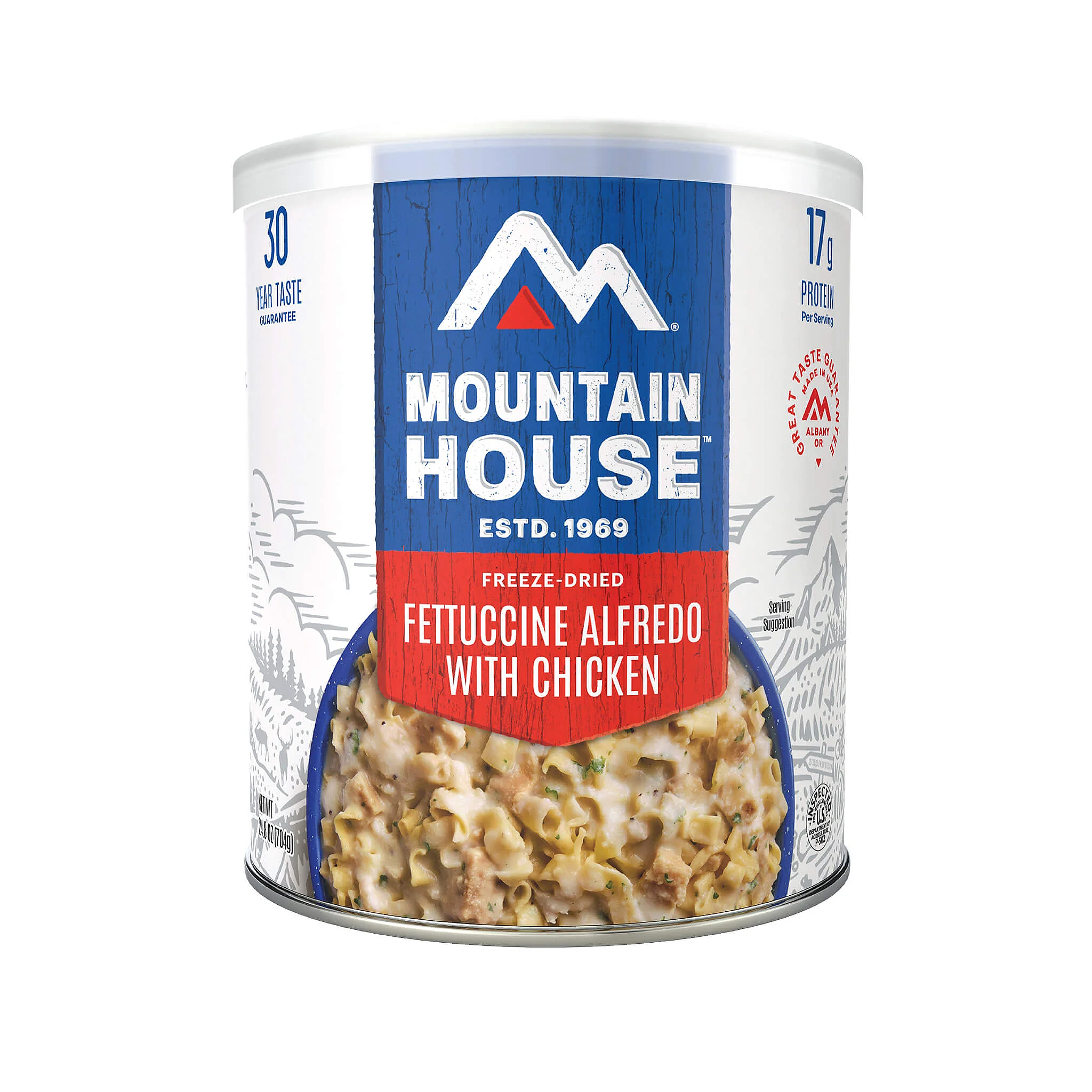Mountain House Fettuccine Alfredo with Chicken - Freeze Dried Meal in #10 Can for Camping, Emergency Food Storage & Outdoor Adventures