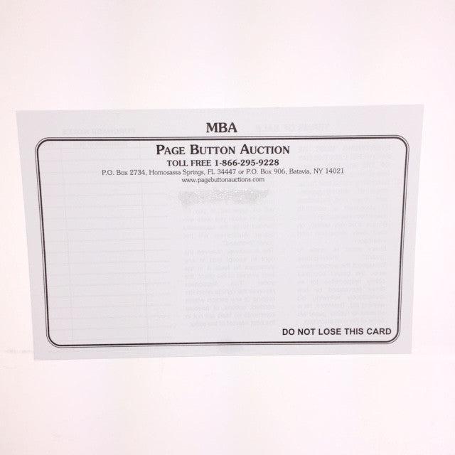 Custom 1/2 Page Bid Cards - 1000/Pack - Black Ink - Unnumbered - Perfect for Auctions, Fundraisers & Bingo Games