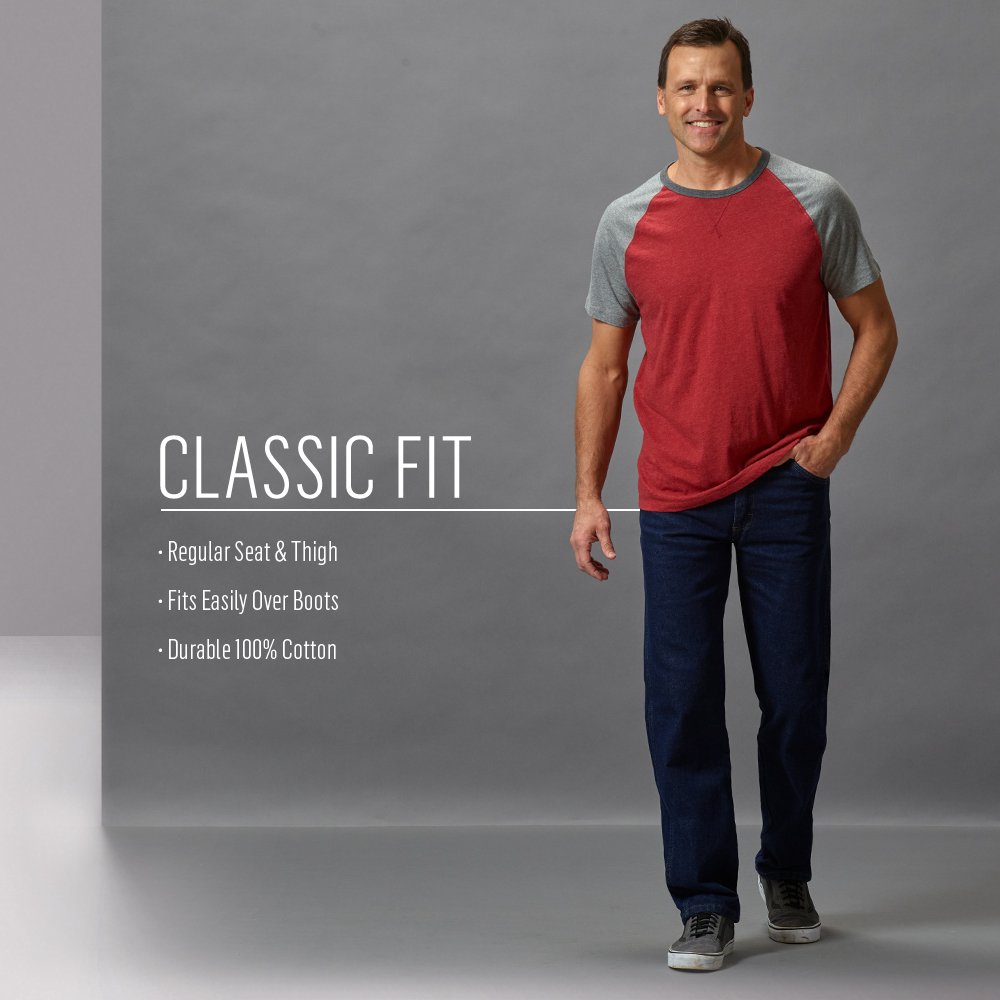 Wrangler Men's Rugged Wear Classic Fit Jeans - Durable Denim Pants for Casual & Work Wear | Comfortable Straight Leg Jeans for Everyday Use, Outdoor Activities & Cowboy Style