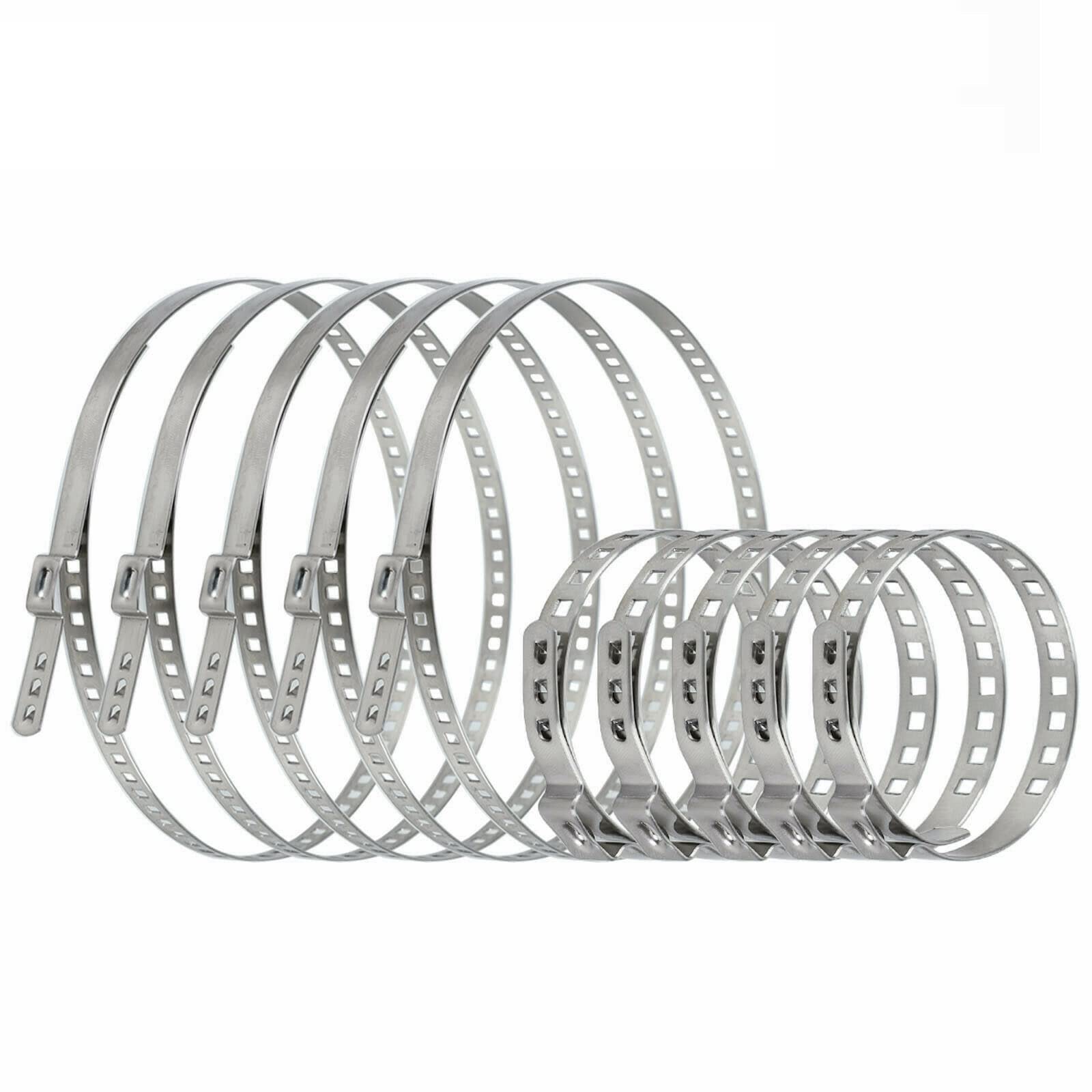 Universal CV Joint Boot Clamps Kit - 10 Pcs 304 Stainless Steel for Auto Repair & Maintenance