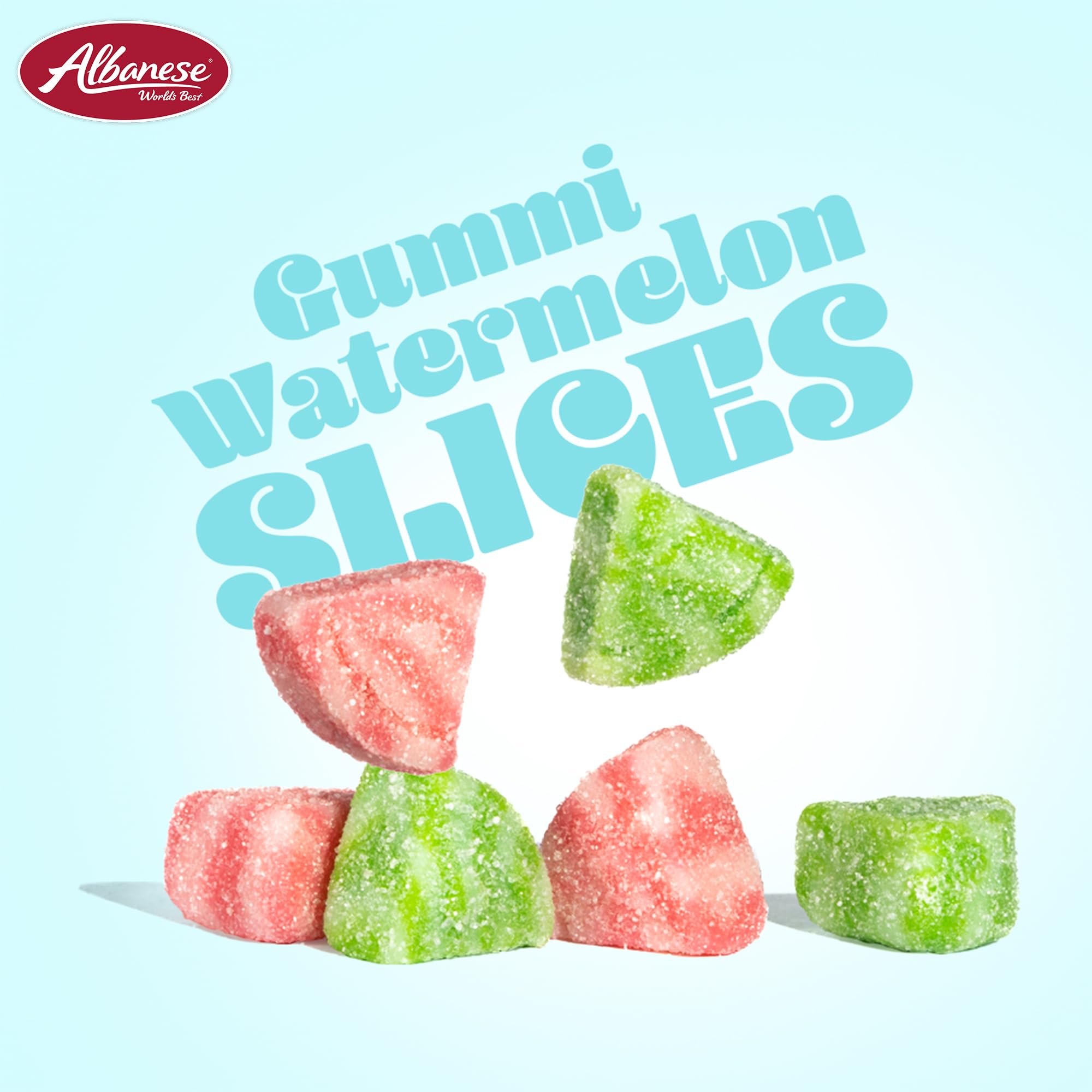 Albanese World's Best Gummy Watermelon Slices - 4.5 lb Bulk Bag of Soft & Chewy Candy - Perfect for Parties, Movie Nights & Office Snacks