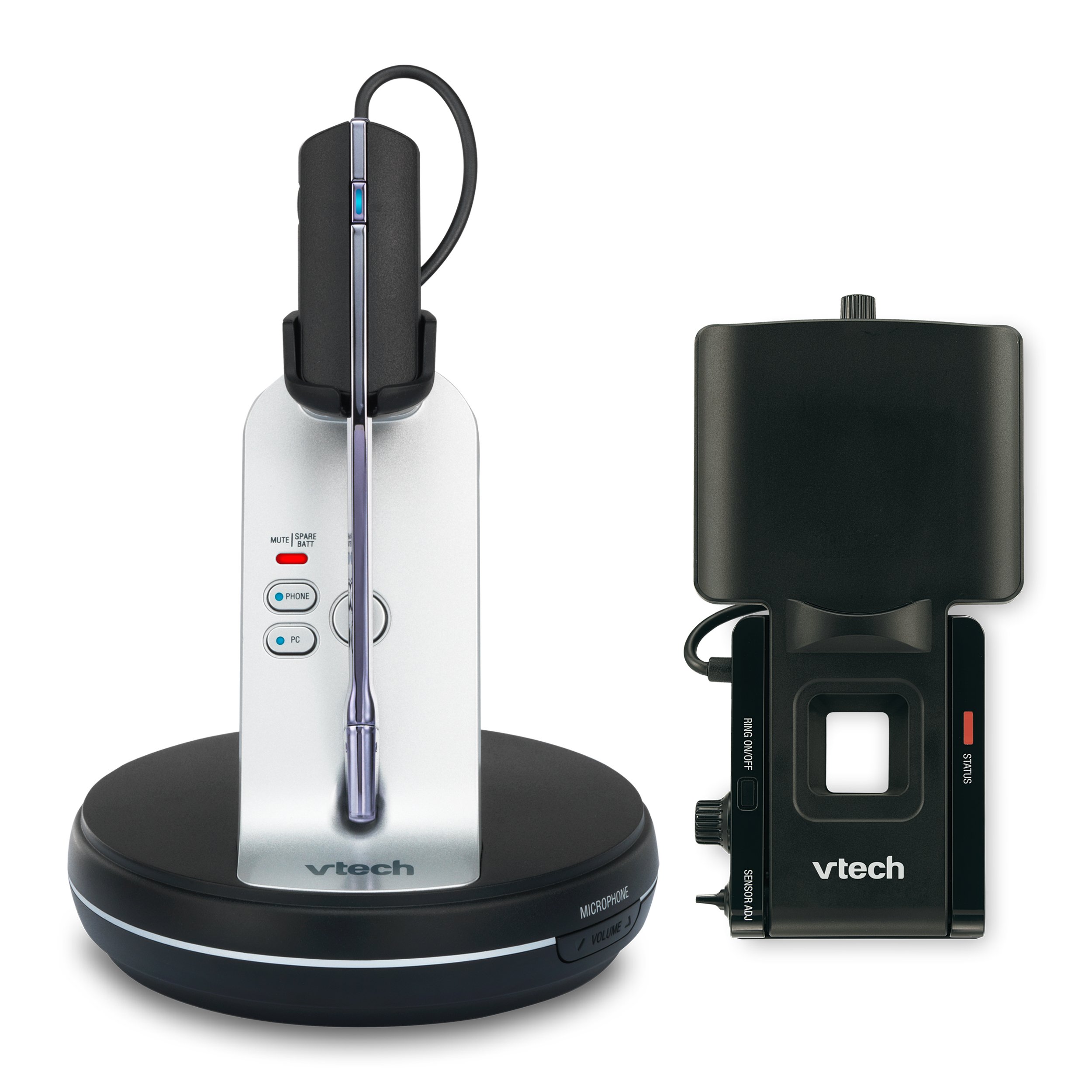 VTech VH6211 DECT 6.0 Wireless Headset - Convertible Softphone & Desk Phone Headset with Lifter for Office Professionals | Compatible with Business Phones | Perfect for Call Centers, Remote Work & Customer Service