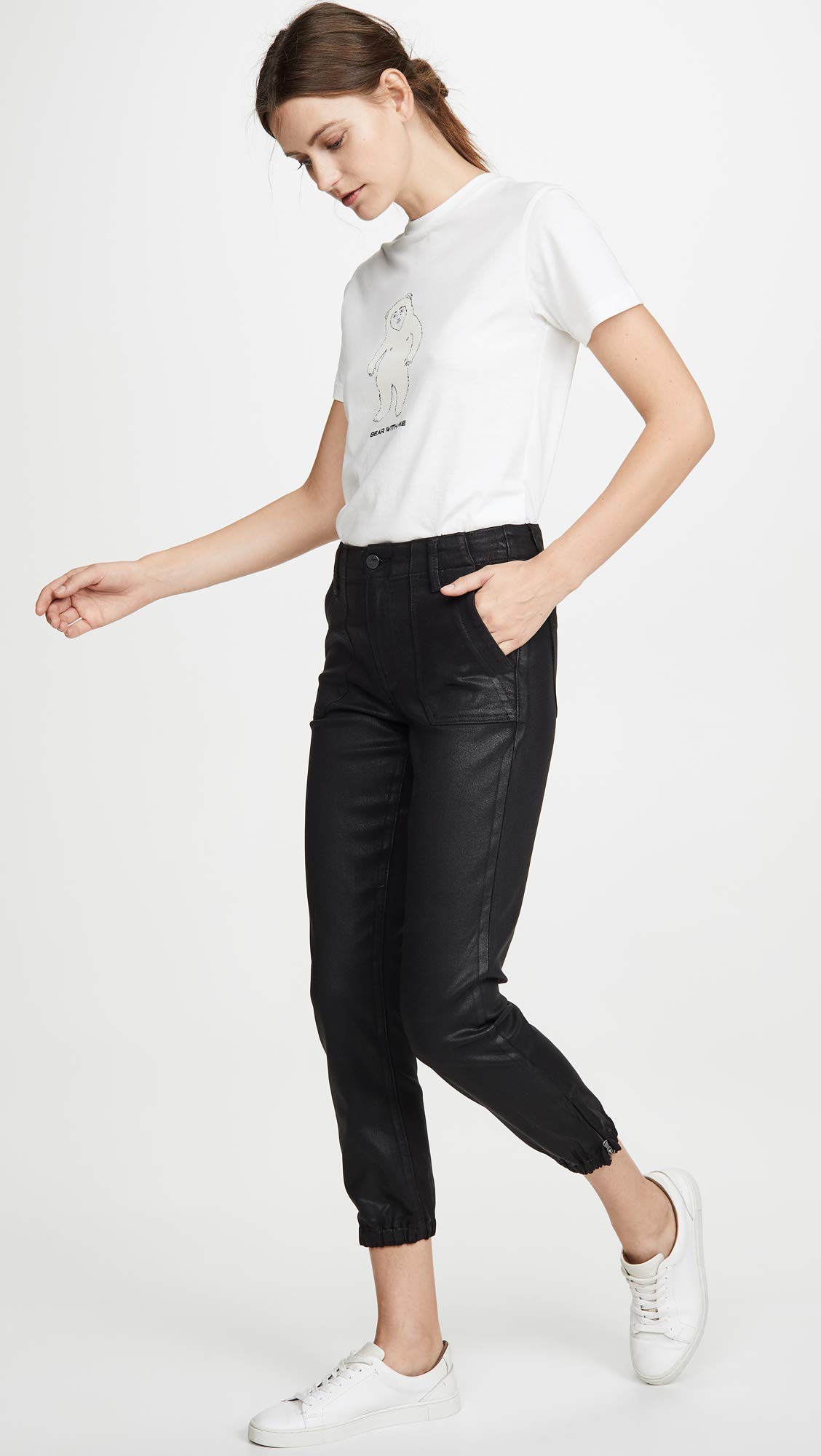 PAIGE Women's Mayslie Joggers - Soft High-Waisted Lounge Pants for Yoga, Running & Casual Wear
