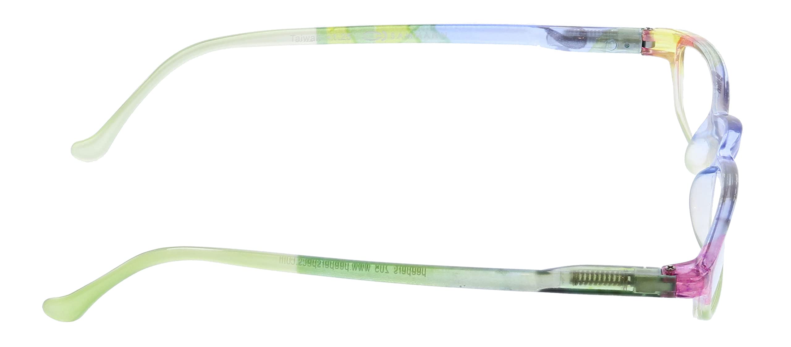 PeeperSpecs Key West Sunrise Rectangular Reading Glasses +1.50 to +3.50 Strength - Lightweight Blue Light Blocking Glasses for Women & Men - Perfect for Reading, Computer Use & Office Work