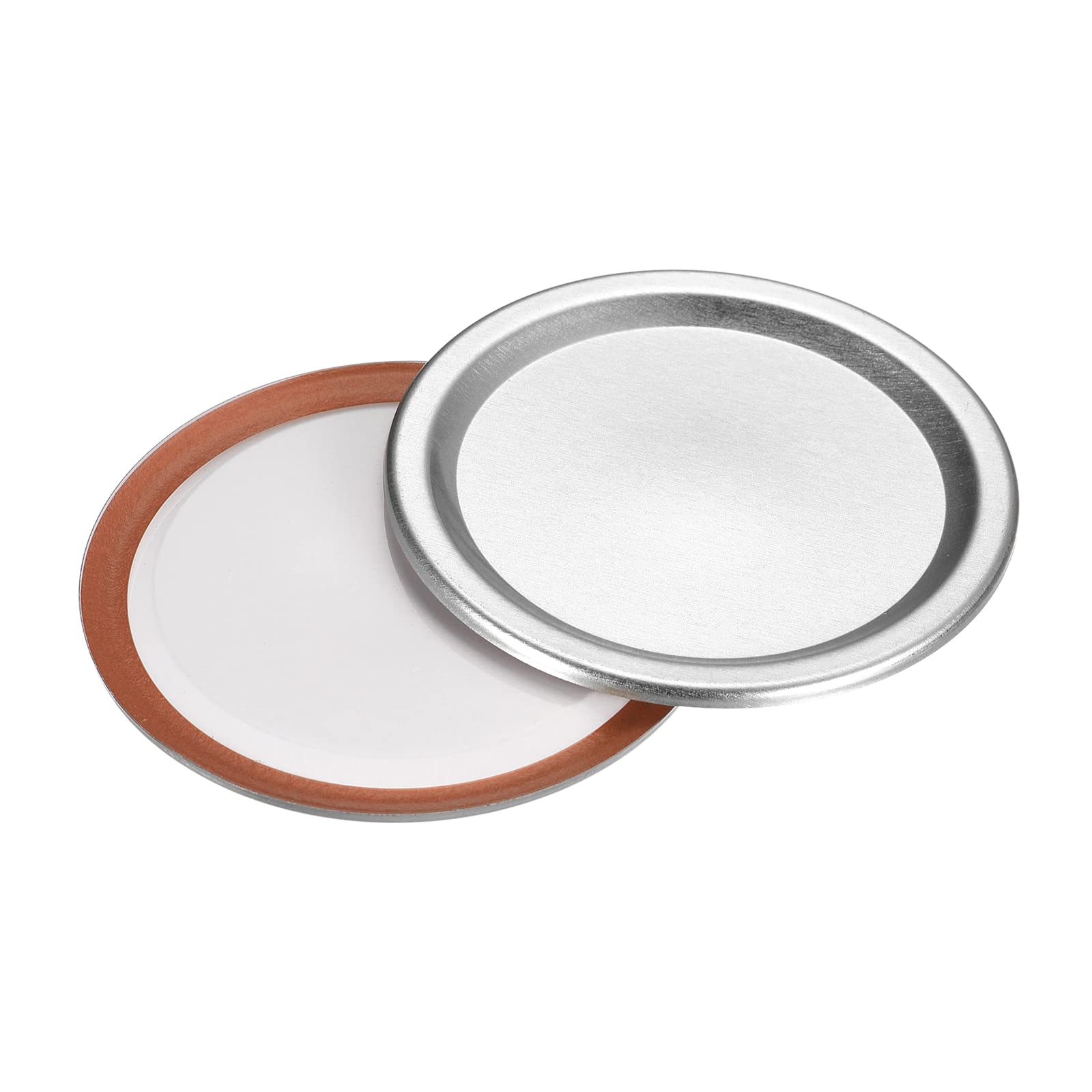 24pcs uxcell Tinplate Split-Type Mason Jar Lids - Regular Mouth Leak Proof Canning Lids for Food Storage & Preservation (Silver) | Ideal for Home Canning, Pickling, Jam Making & Long-Term Food Storage