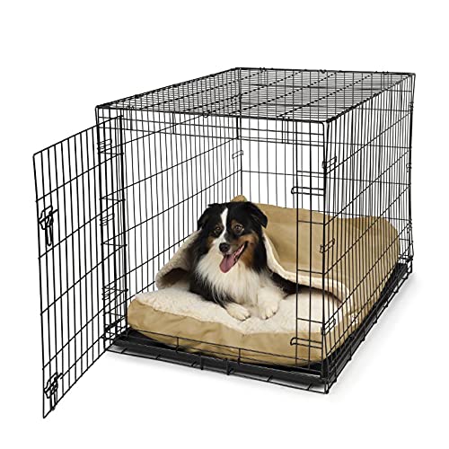 Extra Large Snoozer Cozy Cave Crate Pet Bed - Khaki Color, Plush Dog Bed for Large Breeds, Perfect for Crates, Travel & Home Comfort