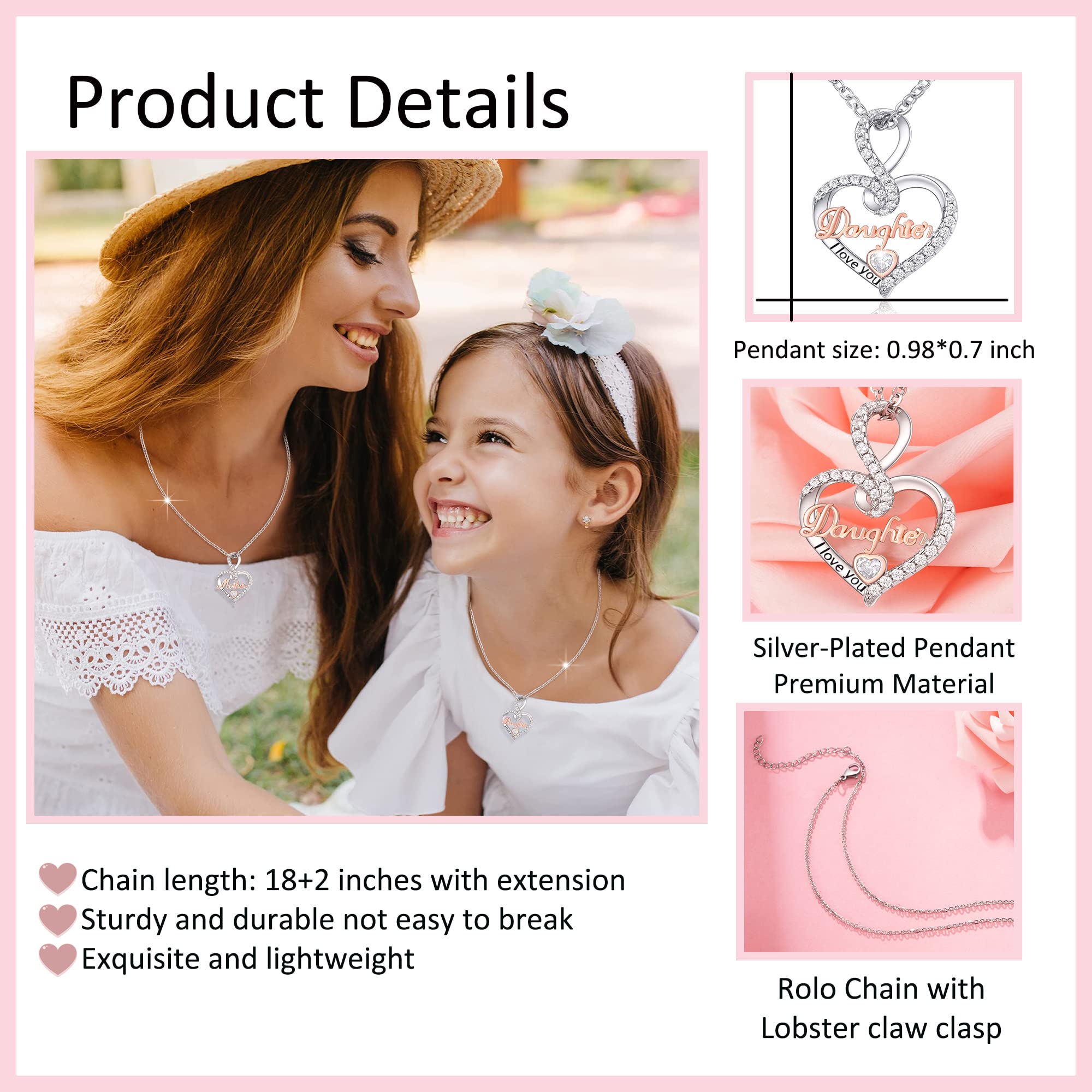 Tarsus Infinity Love Heart Necklace - Christmas, Birthday Jewelry Gift for Grandma, Nana, Mom, Daughter & Women - Perfect for Anniversaries, Graduations & Special Occasions