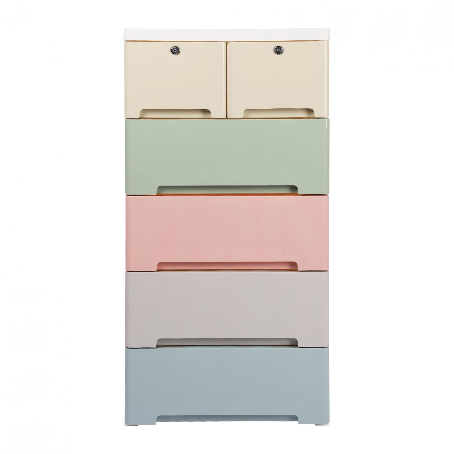 VICXYY 6-Drawer Plastic Storage Cabinet - Slim Vertical Dresser Organizer for Closet, Toys, Entryway & Hallway | Space-Saving Storage Solution for Home & Office Organization