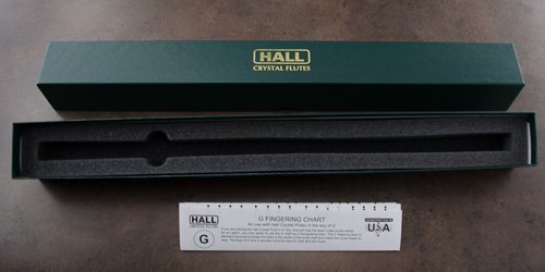 Hall Crystal Flute 11714 - Professional Inline Glass Flute in G Key - Rose Gold Finish - Perfect for Wedding Ceremonies, Orchestral Performances & Home Decor