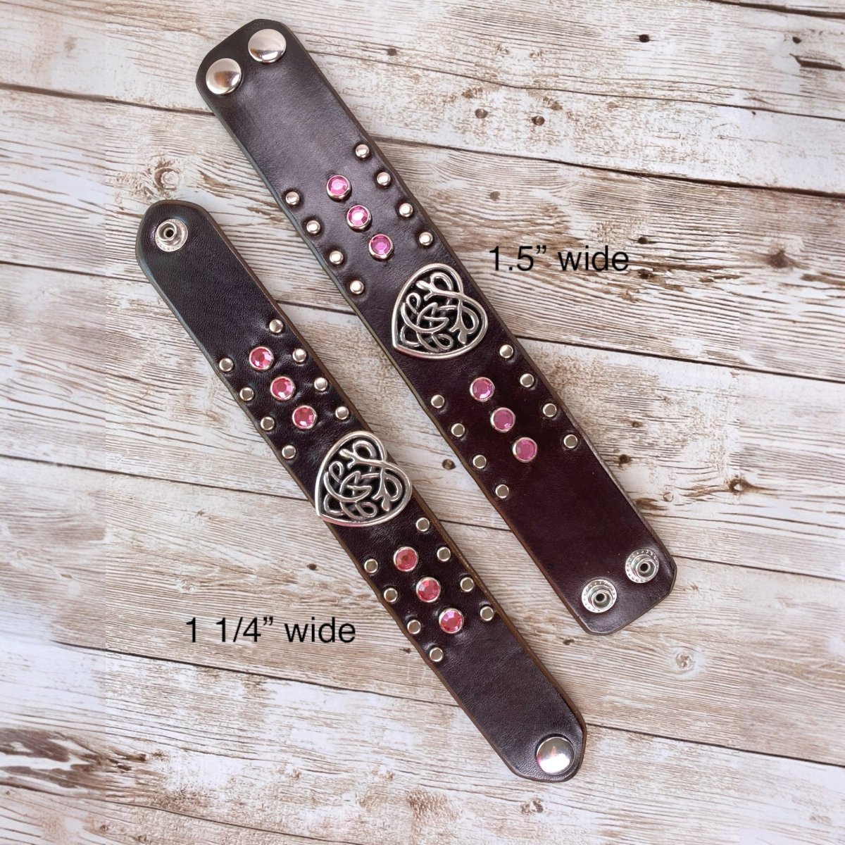 Celtic Matching Cuff Leather Bracelet for Men & Women - Handmade Genuine Leather Wristband - Perfect for Couples, Weddings, Anniversaries & Celtic-Themed Events