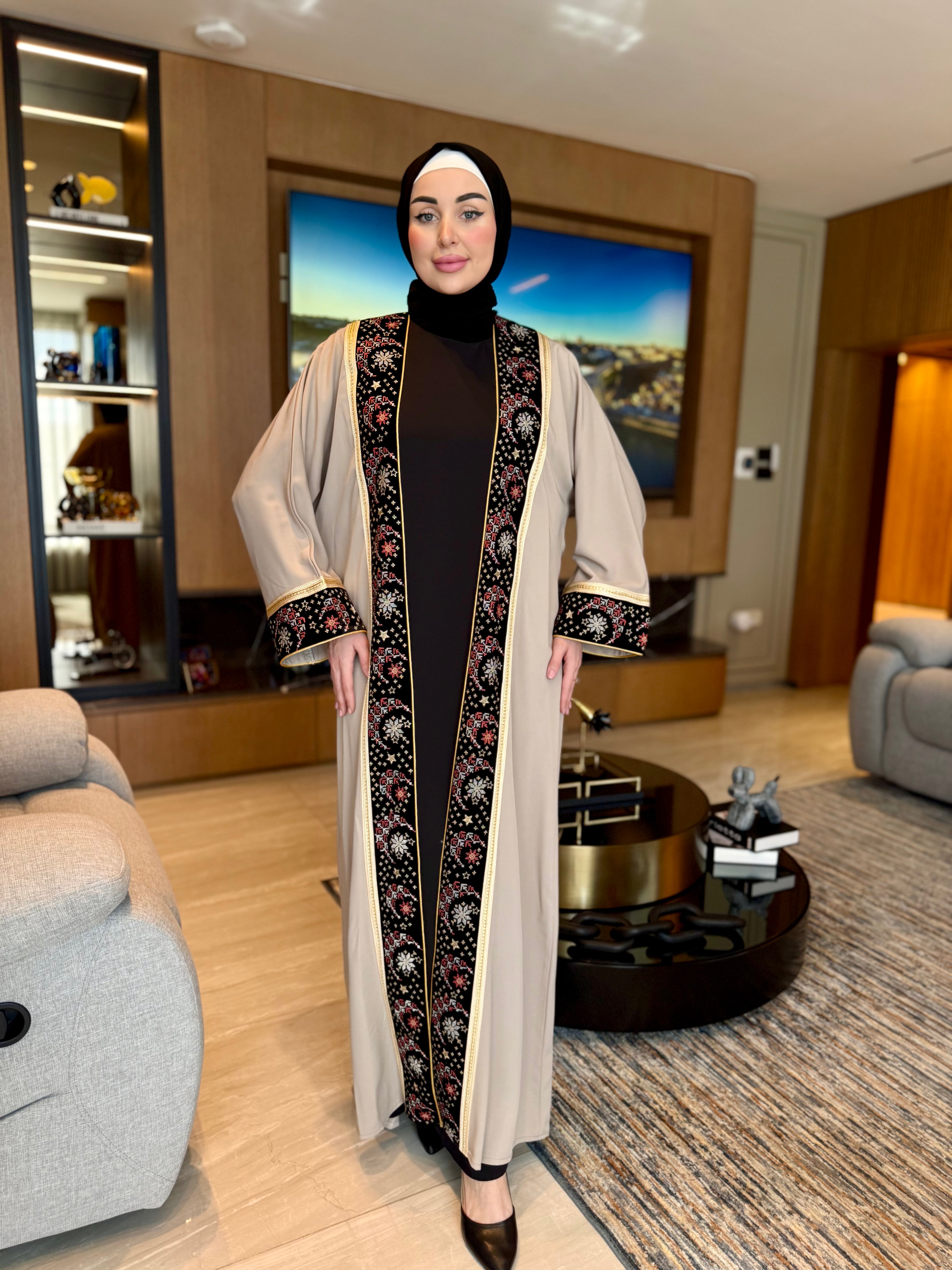 Luxury Embroidered Abaya Dress for Women - Elegant Islamic Modest Fashion - Perfect for Prayer, Weddings & Special Occasions