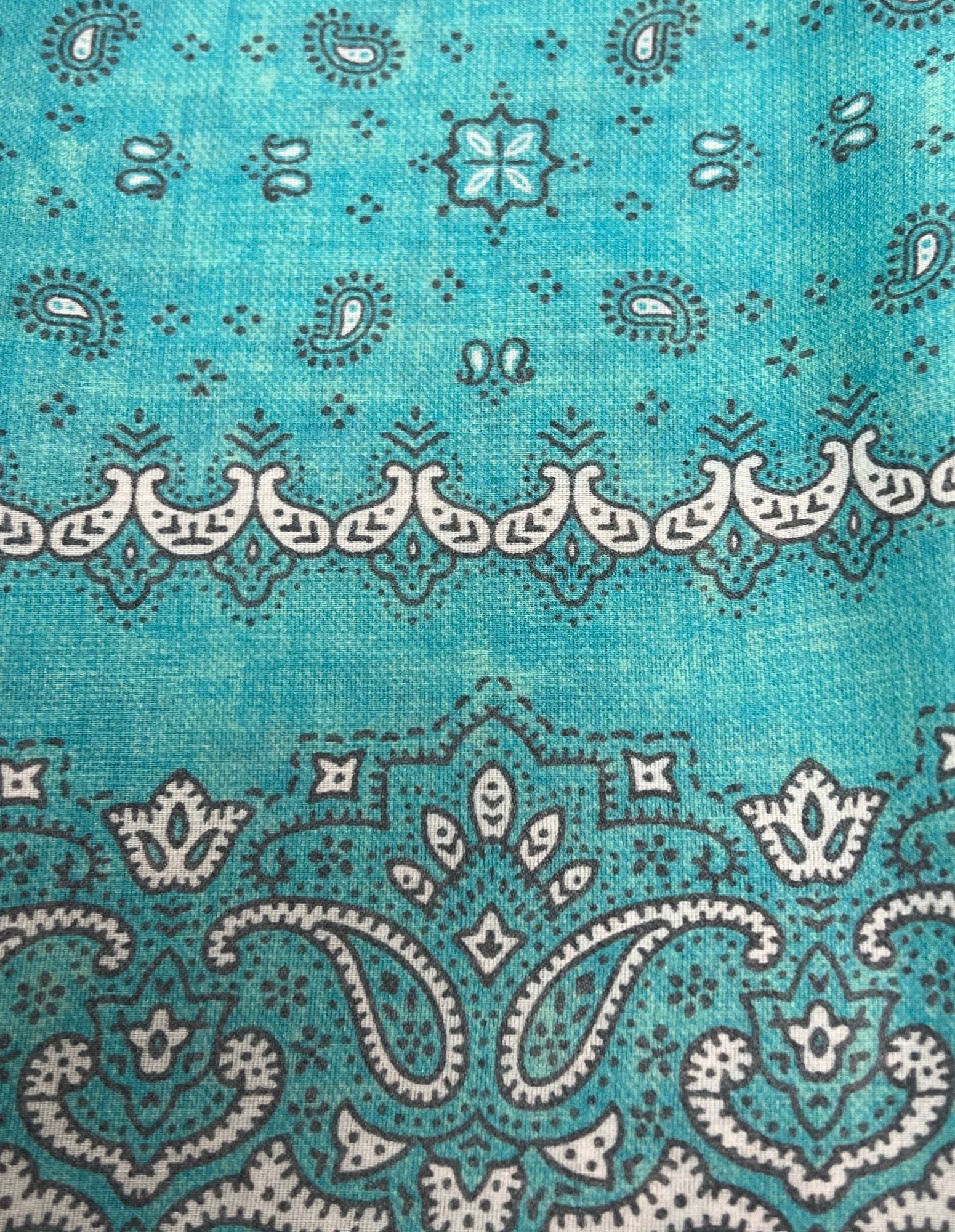 CANTINI Egidio Bandana - Stylish Aqua Blue Bandana for Men & Women | Fashion Accessory for Outdoor, Sports & Casual Wear