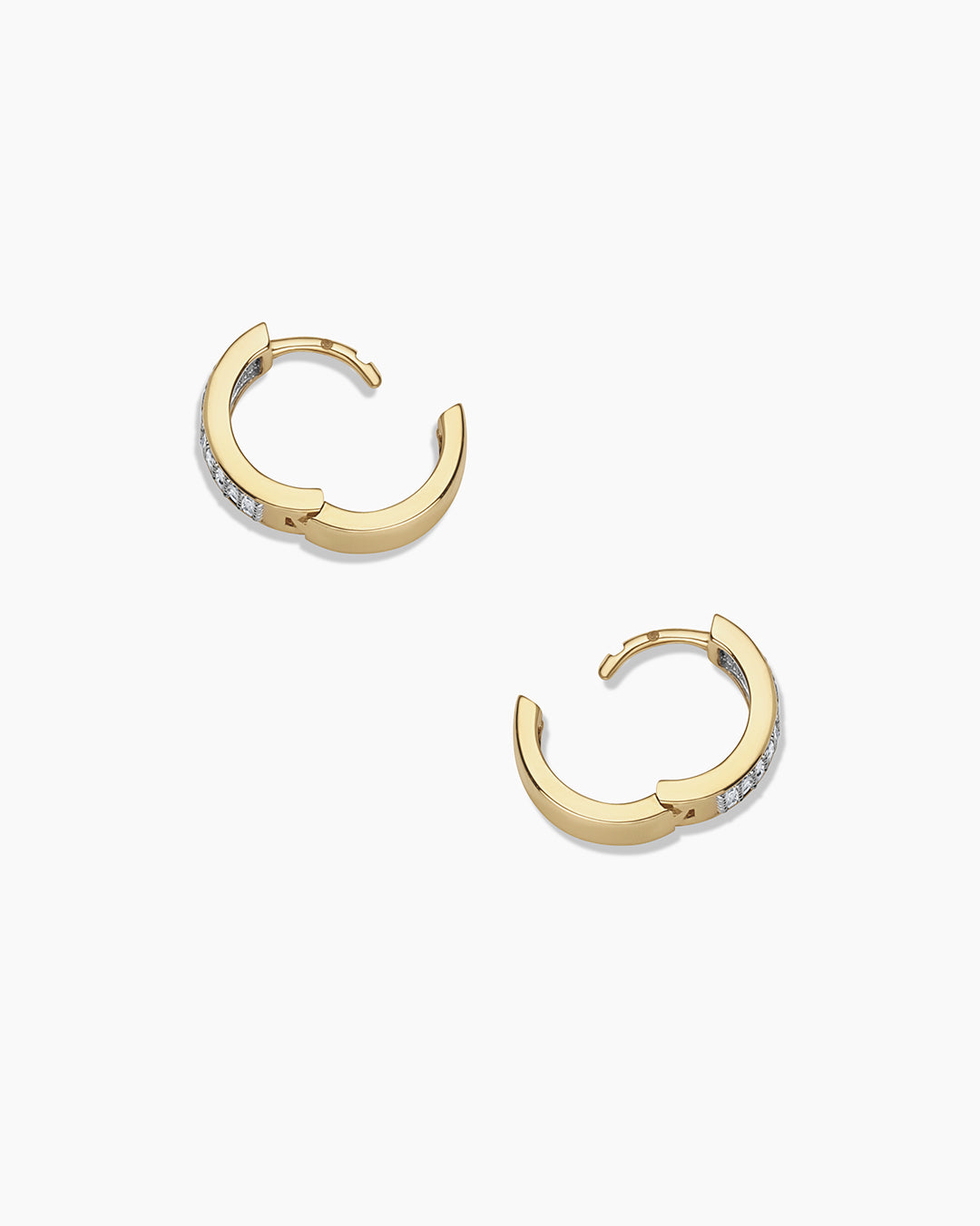 Diamond Rose Huggie Earrings for Women - Elegant & Dainty Hoop Earrings for Everyday Wear | Perfect for Parties, Weddings & Gifts