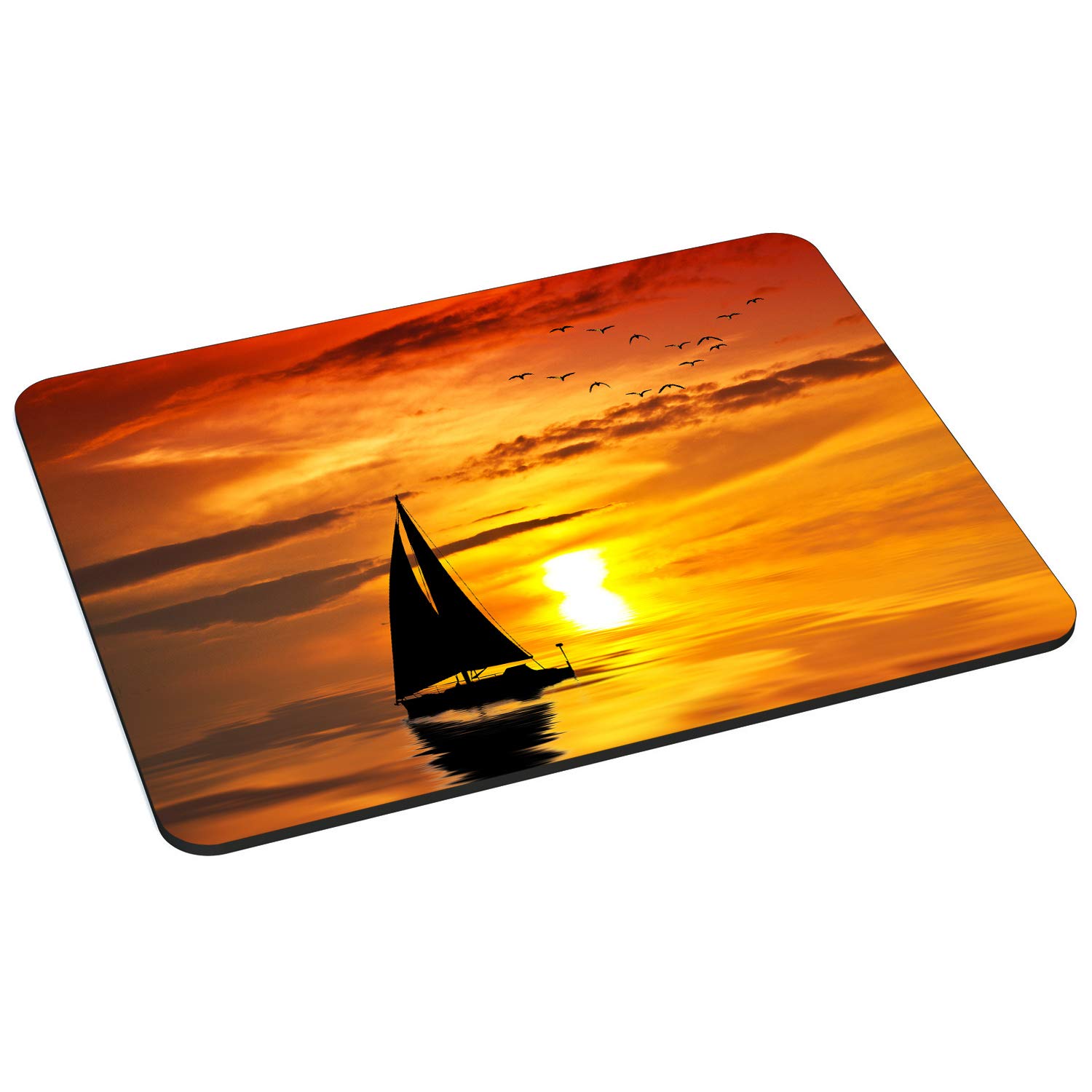 Premium Non-Slip Mouse Pad with Ocean Sunset Design - Ergonomic Comfort for Office & Gaming - Perfect for Computer Workstations, Home Desks, and Professional Workspaces