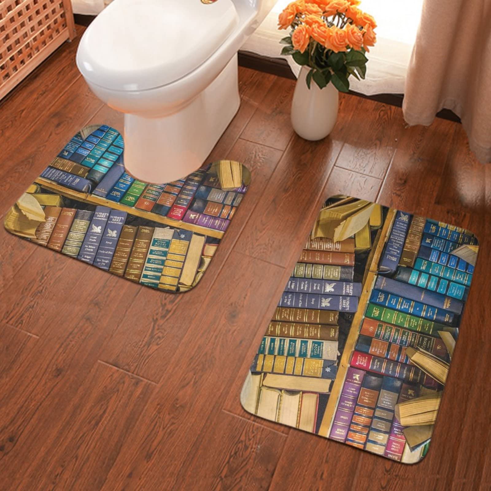 Premium Non-Slip Bathroom Rug Set - 2 Piece Ultra Soft Absorbent Bath Mat & U-Shaped Toilet Mat for Shower, Tub & Bathroom Floor - Luxury Bath Rugs for Home, Spa & Hotel Use