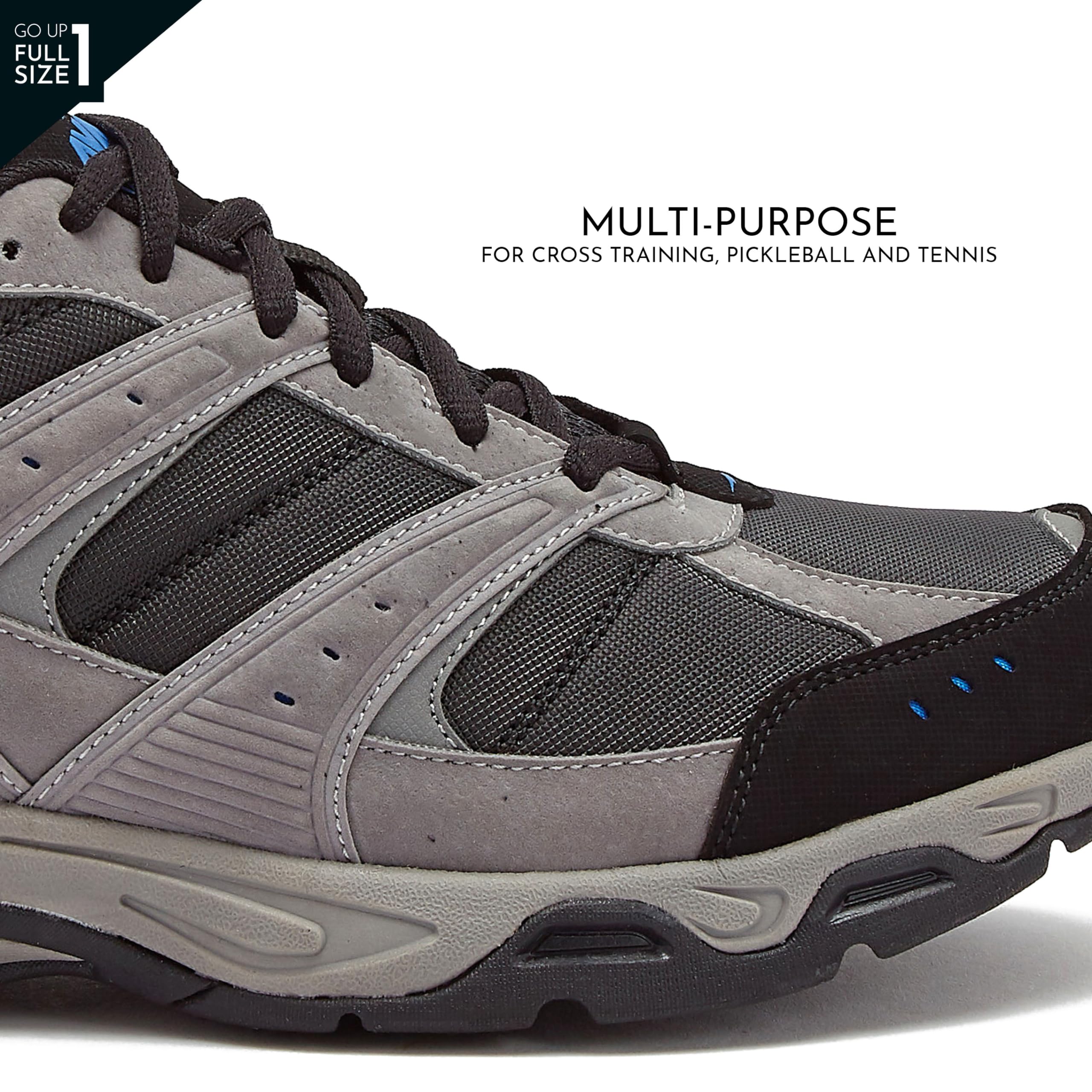 **Avia Avi-Verge Men's Athletic Sneakers - Breathable Cross Training Tennis Shoes for Pickleball, Walking & Court Sports - Medium & Extra Wide Width Sizes 7-16 - Perfect for Gym, Running & Casual Wear**