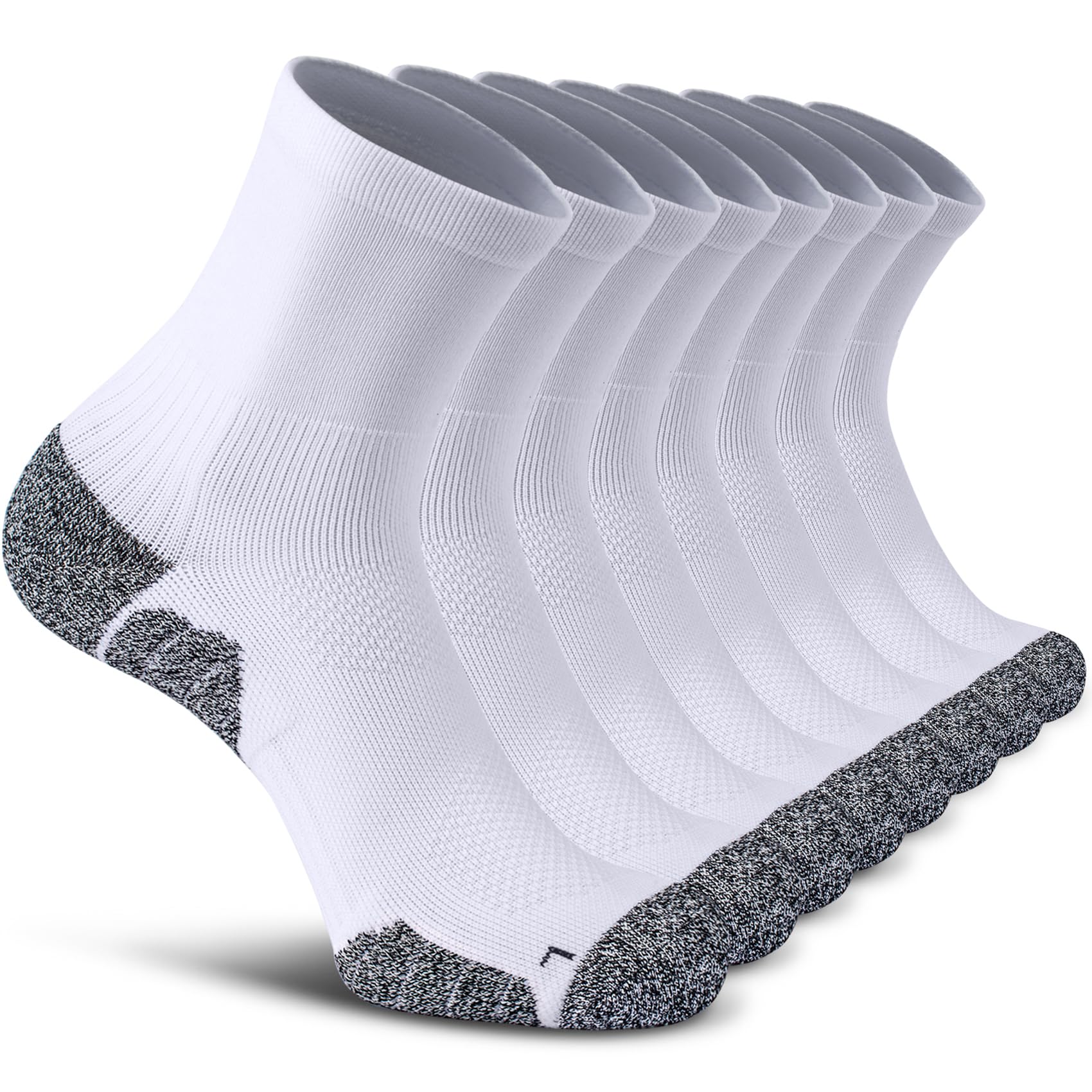 CWVLC Compression Athletic Quarter Socks for Men & Women - Breathable Cushioned Support Socks for Running, Hiking & Sports Performance