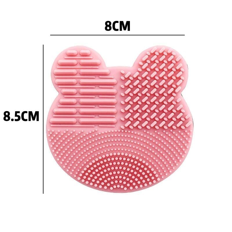 KitchenFest® BPA-Free Silicone Sponge - Quick Drying Cosmetic Brush Cleaner with Dual-Sided Cleaning Pad for Makeup Brushes | Multicolor (Medium, 1-Pack) | Perfect for Travel, Home & Salon Use