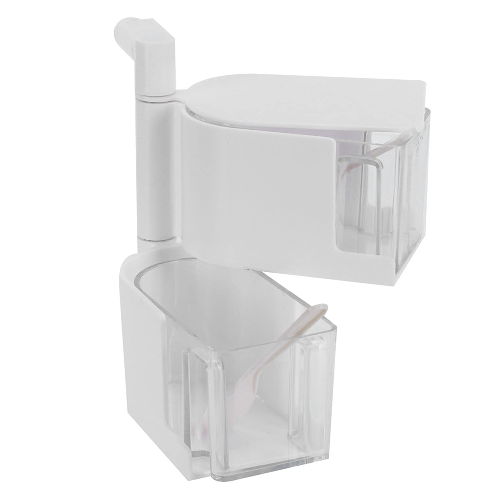 Large Capacity 2-Tier White Spice Rack Organizer - Premium Seasoning Storage Container for Kitchen & Pantry Organization - Perfect for Home Cooking, Baking, and Meal Prep