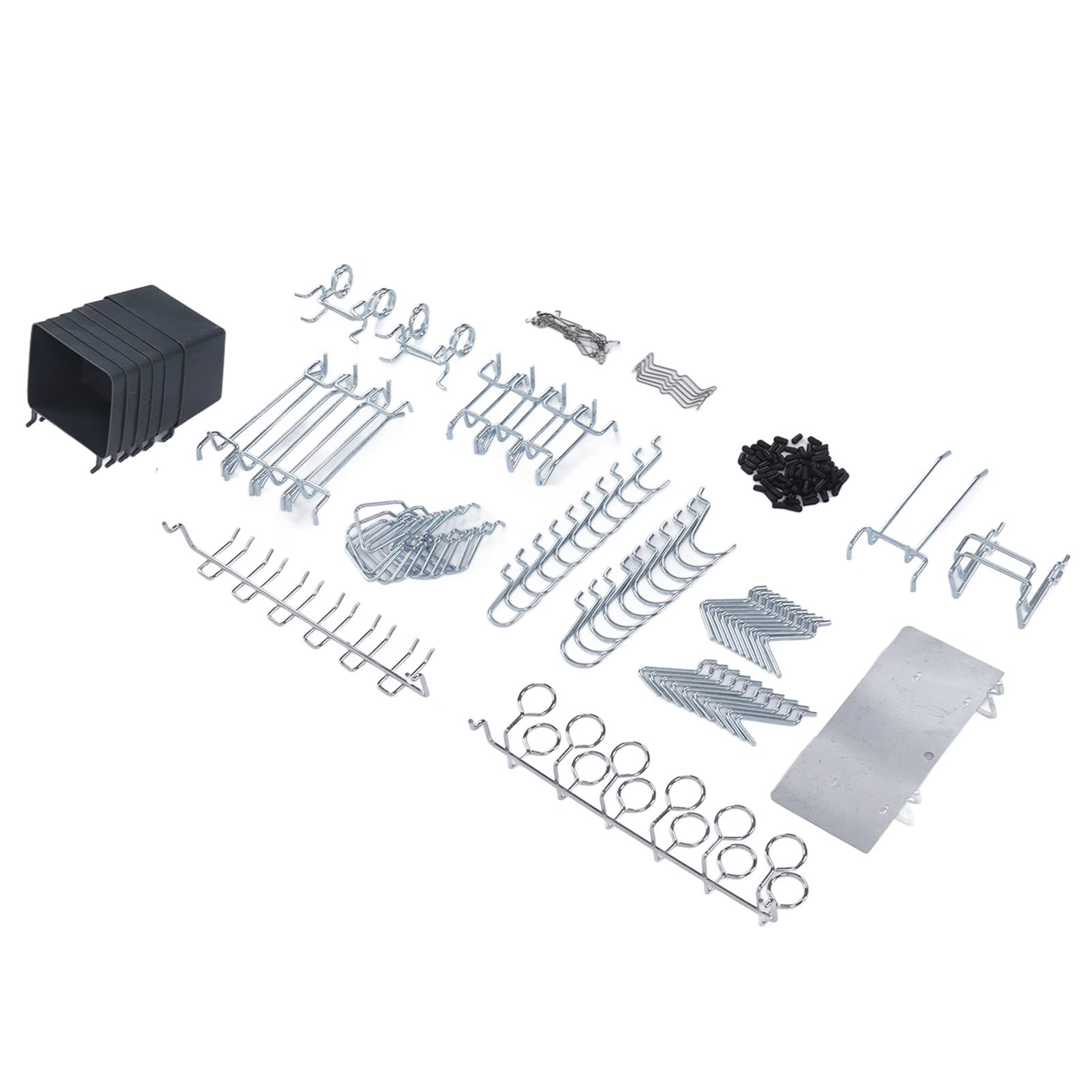 Stainless Steel Pegboard Hooks Assortment - Secure Non-Slip Tool Organizers for Workbench, Garage & Workshop - Space Saving Hanging Hooks for Better Tool Organization & Storage