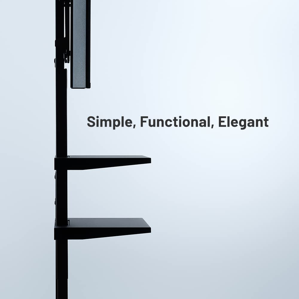 Large Wall Mount Entertainment Shelf for Models V2/V2 CASTER/V3/V5 - Holds DVD/Blu-ray Players, Game Consoles, DVR & Cable Box - Satin White Finish | Perfect for Living Room, Bedroom & Home Theater Organization